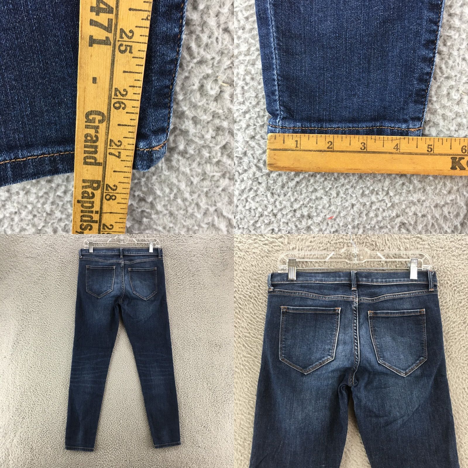 Banana Republic Banana Republic Jeans Womens 28 Skinny Blue Dark Wash Denim Low Rise Zip Fly Belted Pockets 5-Pocket Classic denim casual Size 28" / US 6 / IT 42 - 8 Thumbnail