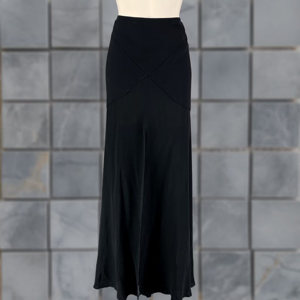 Valentino VALENTINO Skirt Size 8 Black Acetate Blend Long Size 30" / US 8 / IT 44 - 1 Thumbnail