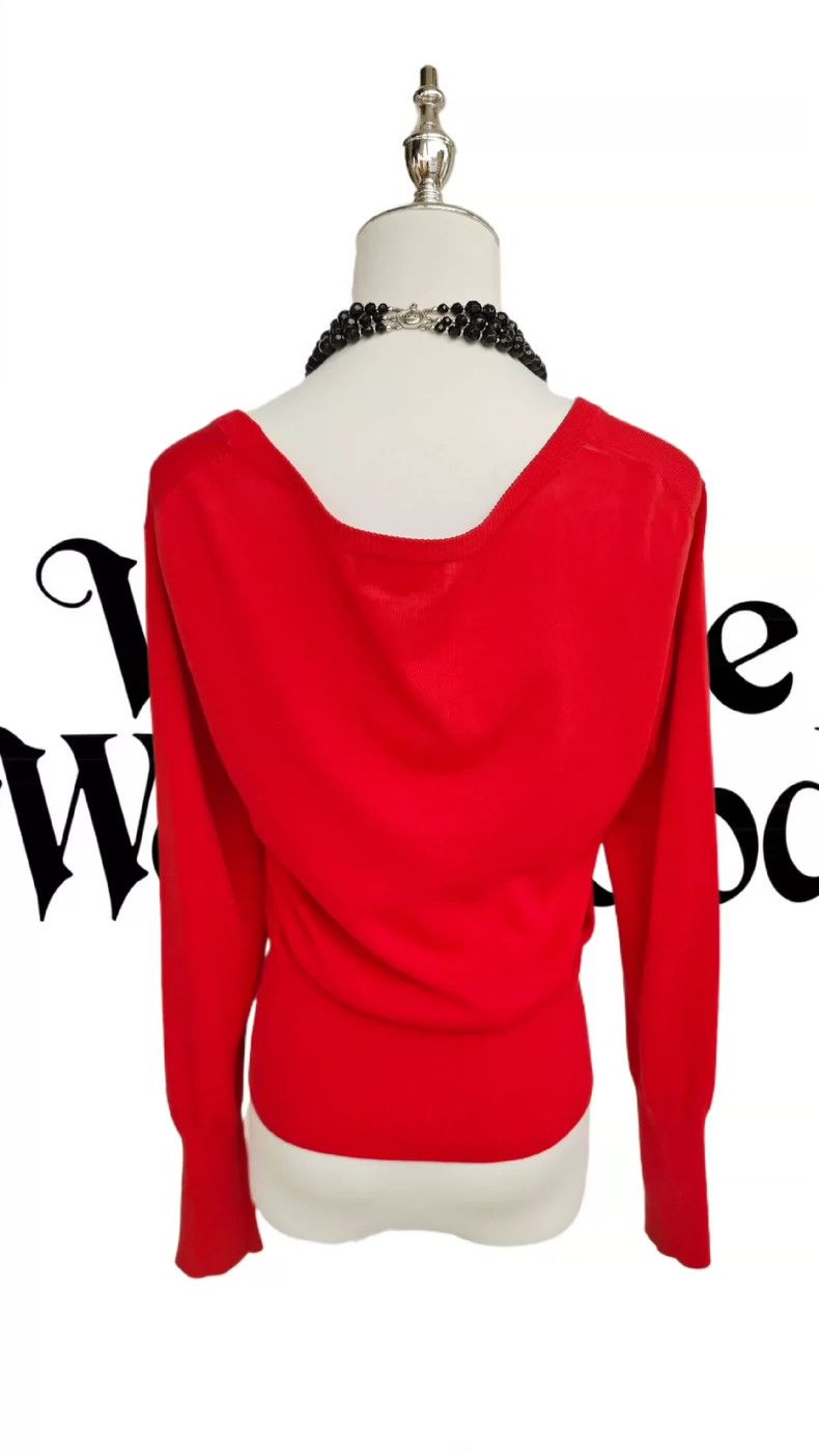 Vivienne Westwood Vivienne Westwood Red knit sweater cardigan Size M / US 6-8 / IT 42-44 - 4 Thumbnail