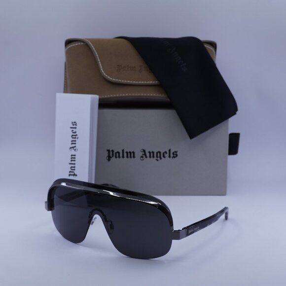 Palm Angels Palm Angels PERI10I KING 7607 Sunglasses Black Shield Frame Size ONE SIZE - 1 Thumbnail