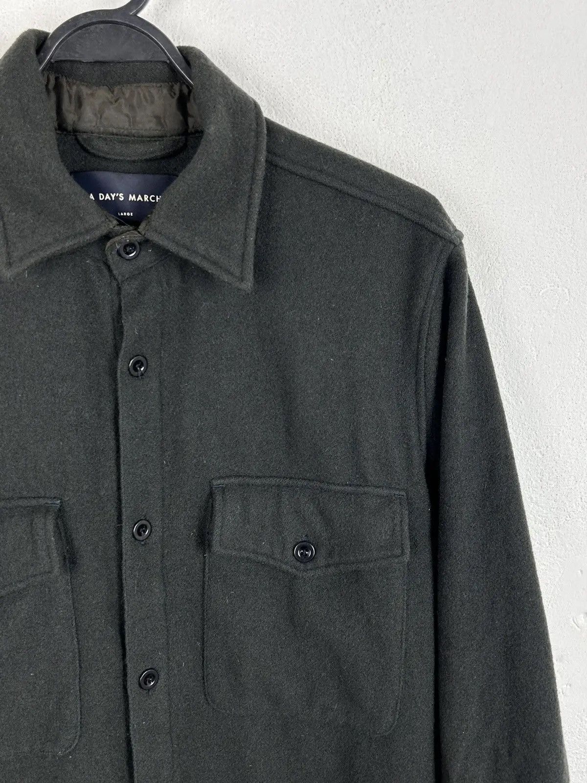 A Day's March A Day's March Wool Overshirt With 2 Pockets In Black Size US L / EU 52-54 / 3 - 2 Thumbnail