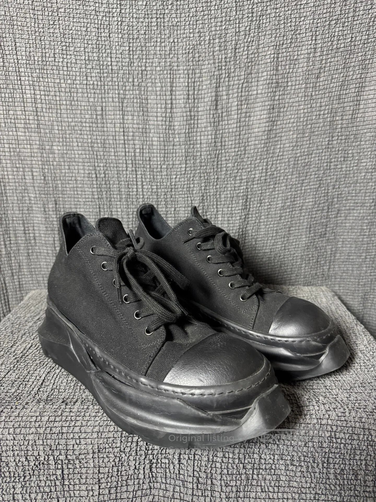 Rick Owens Rick Owens Black Tank Bottom Low Sneakers. Size US 8 / EU 41 - 2 Thumbnail
