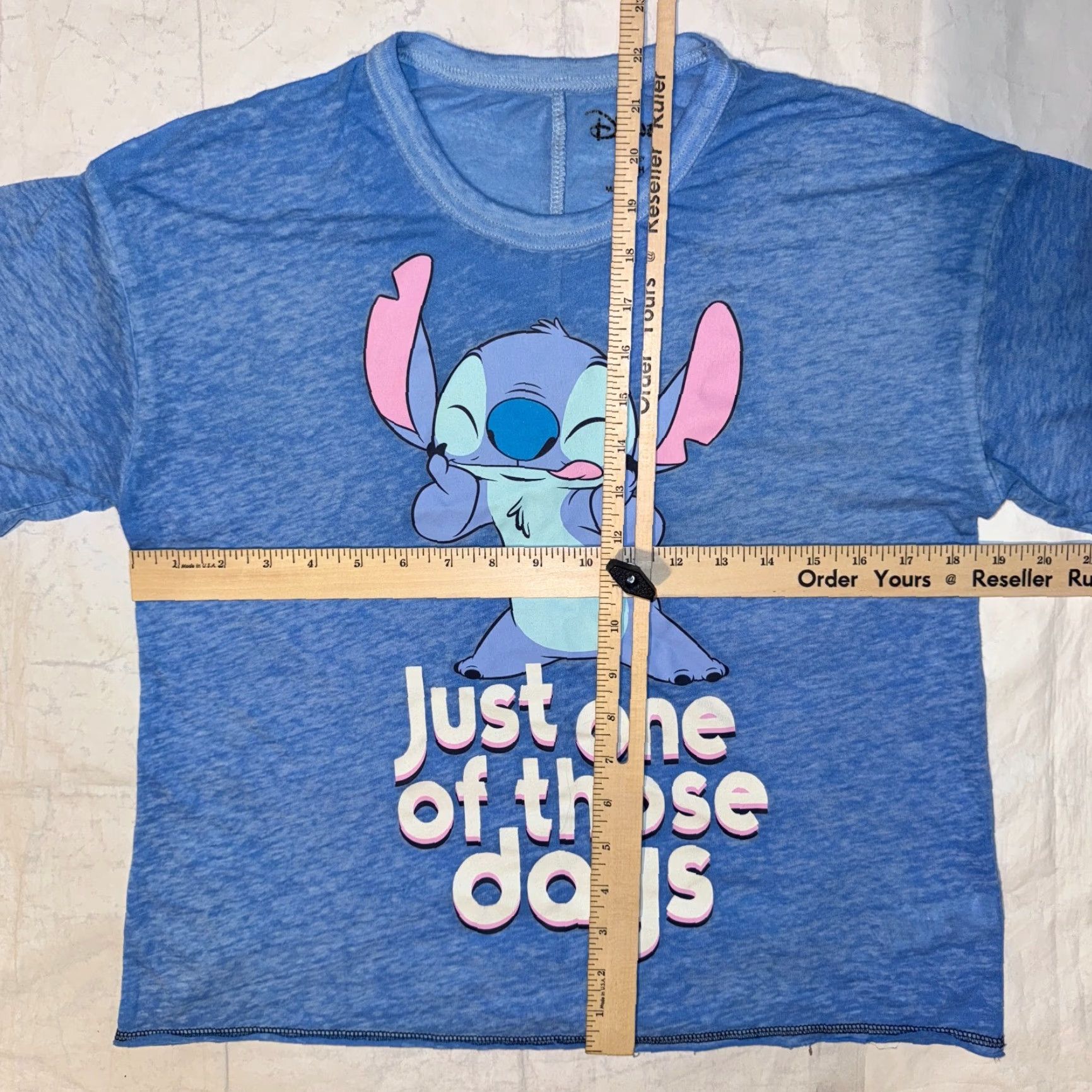Disney Disney Lilo & Stitch Shirt Small Women Blue Stitch Soft Stretch Tee Size S / US 4 / IT 40 - 3 Thumbnail