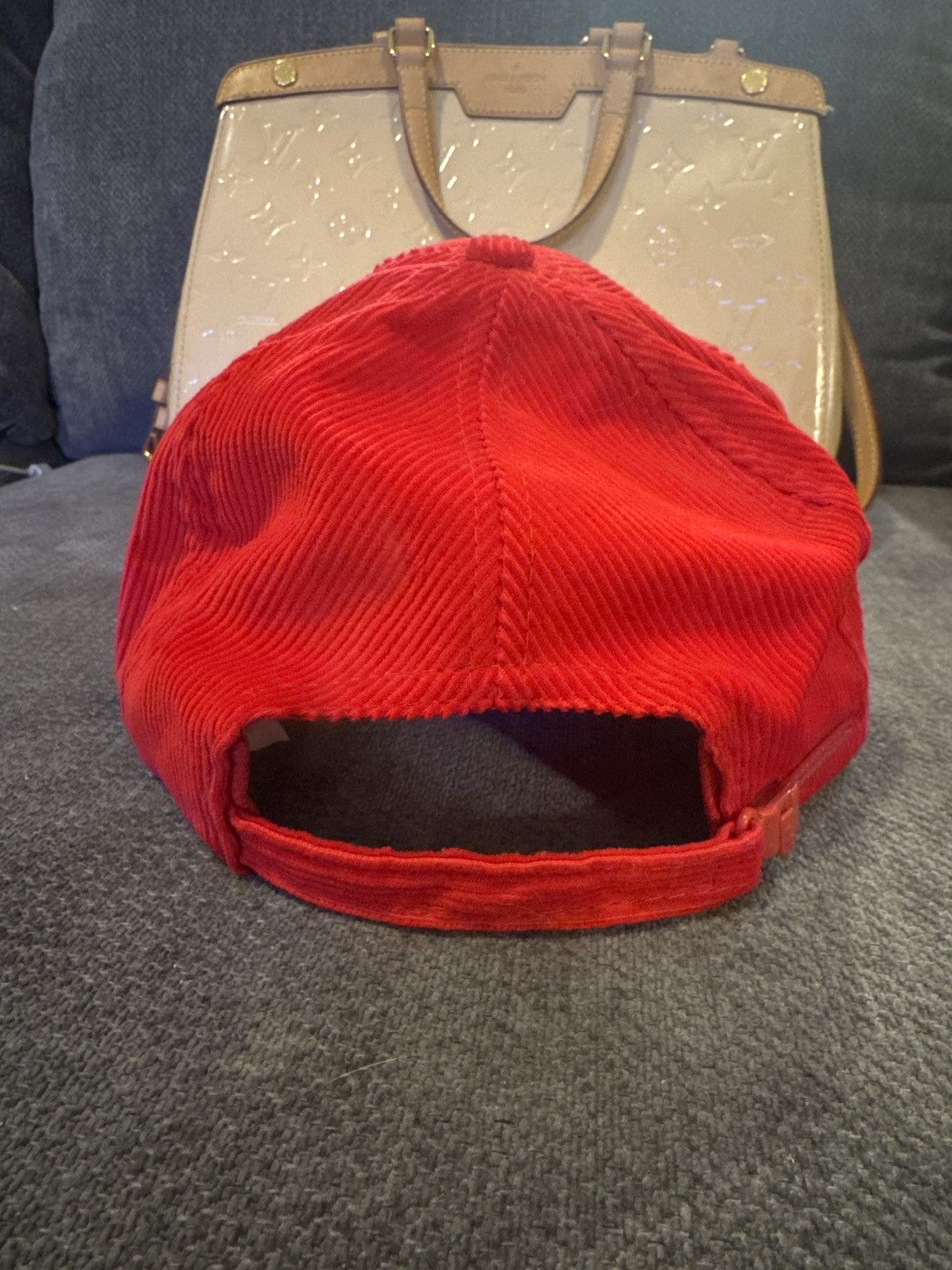 Nissan Vintage Red Nissin SF 49ers Corduroy Hat – Adjustable Fit Size ONE SIZE - 2 Thumbnail