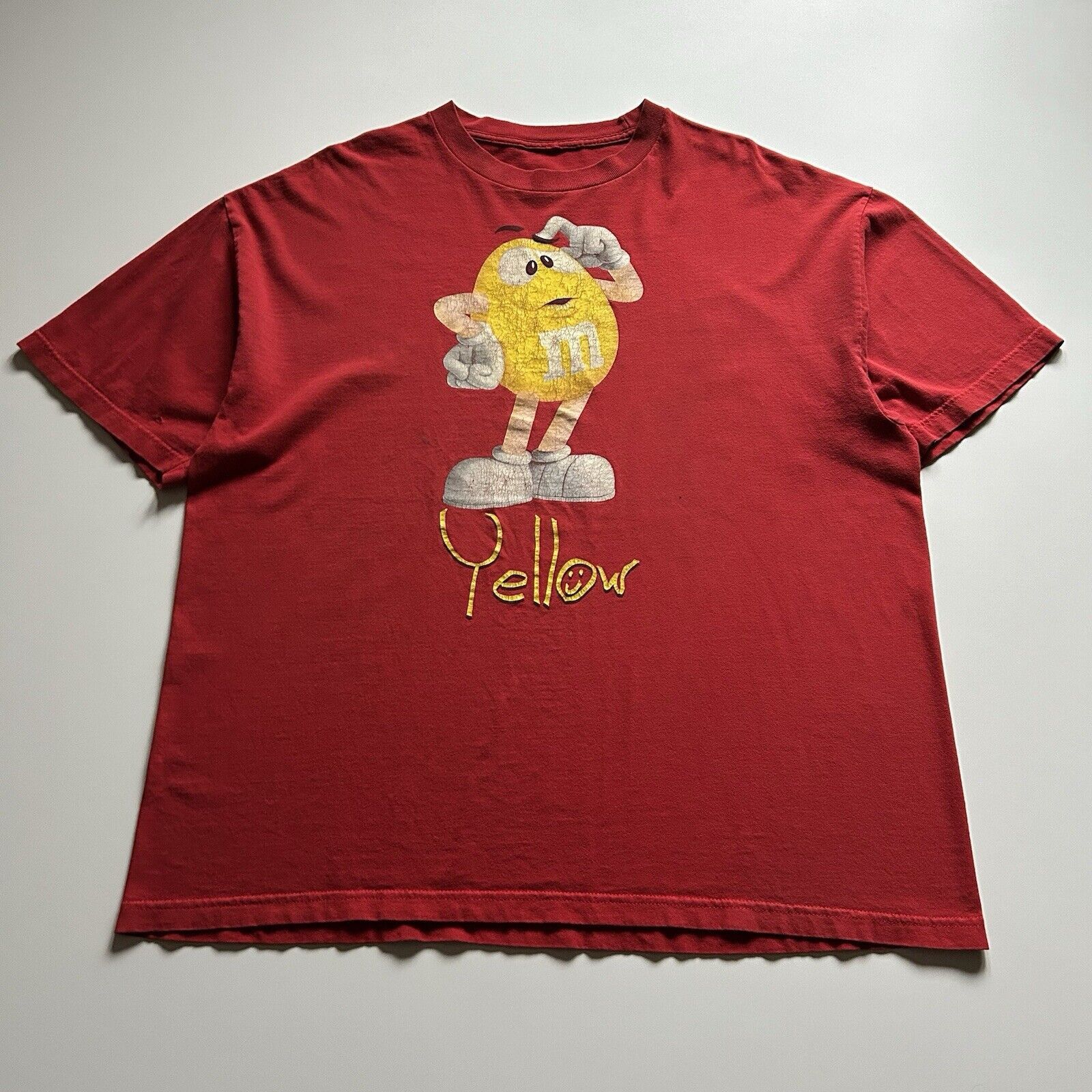 Vintage Vintage Y2K M&M's Yellow Chocolate Promo Graphic T Shirt XXL Size US XXL / EU 58 / 5 - 1 Thumbnail