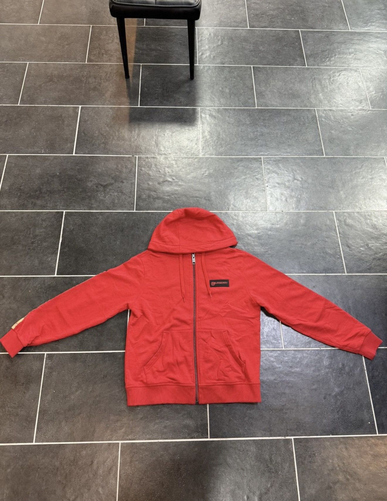 Burberry Burberry Red Zip Up Hoodie Size US S / EU 44-46 / 1 - 1 Thumbnail