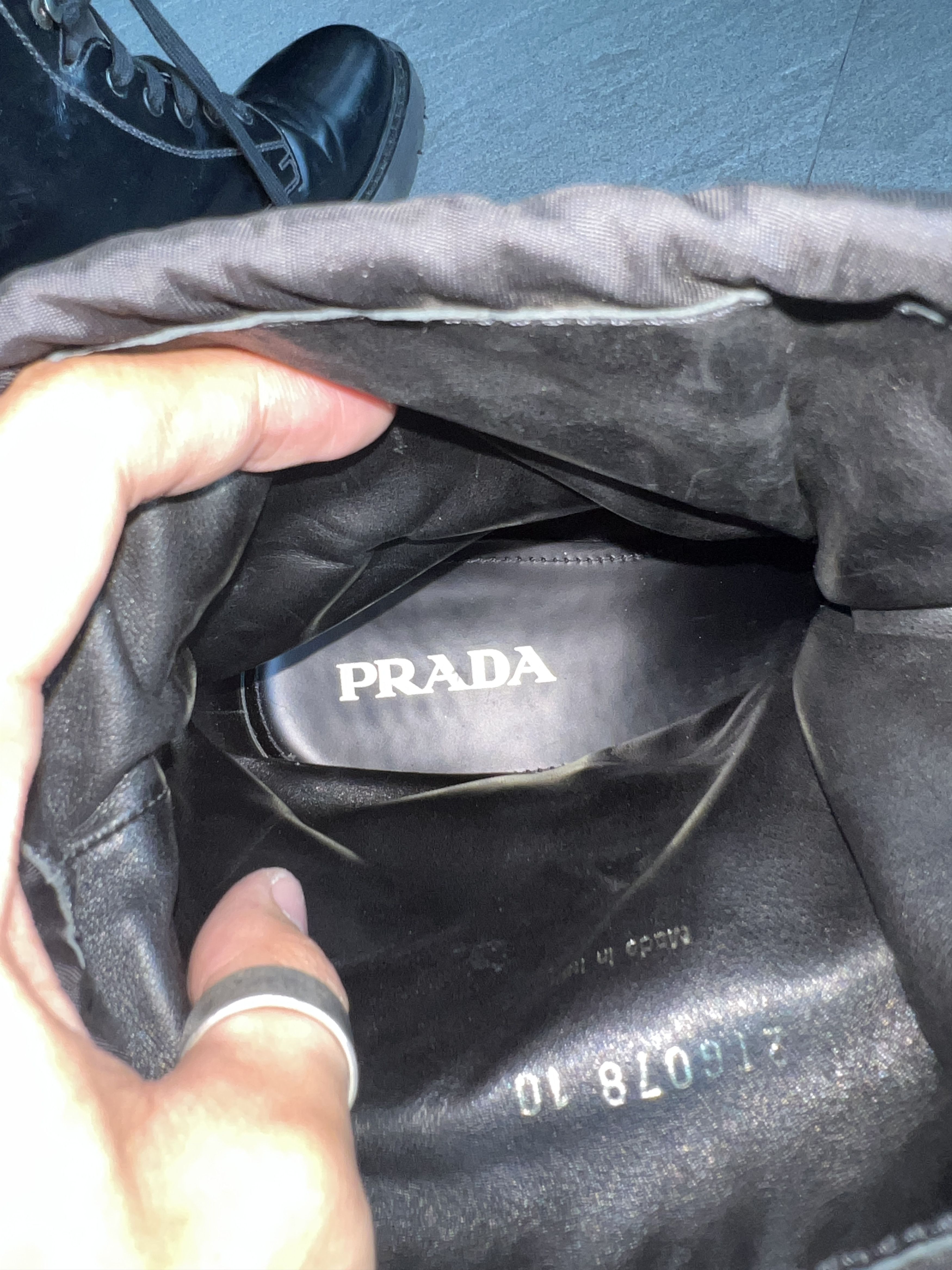 Prada Prada Milano Black Combat Boots Size 10 Italy Size US 10 / EU 43 - 6 Thumbnail
