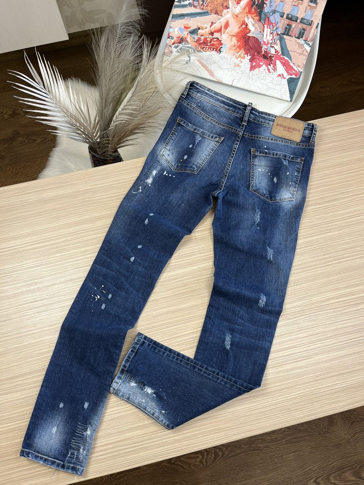 Dsquared2 Dsquared2 Jeans Blue Distressed Denim Slim Fit Jeans Size 46 Size US 30 / EU 46 - 8 Thumbnail