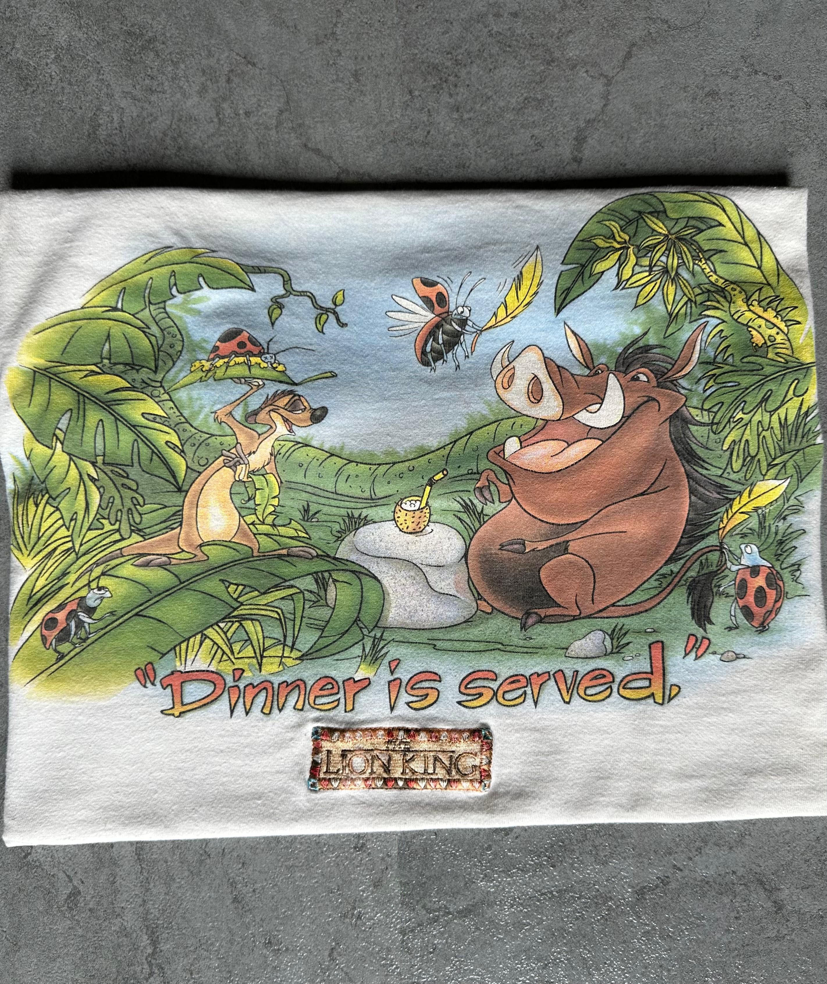 Vintage Vintage Disney Lion King "Dinner is served" tee Size US M / EU 48-50 / 2 - 3 Thumbnail