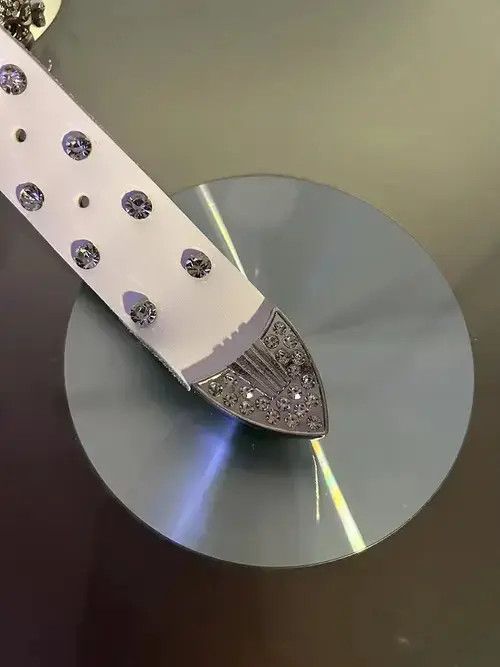 Low Light Studios Y2K Rhinestone Skull Belt (white) Size 32 - 3 Thumbnail