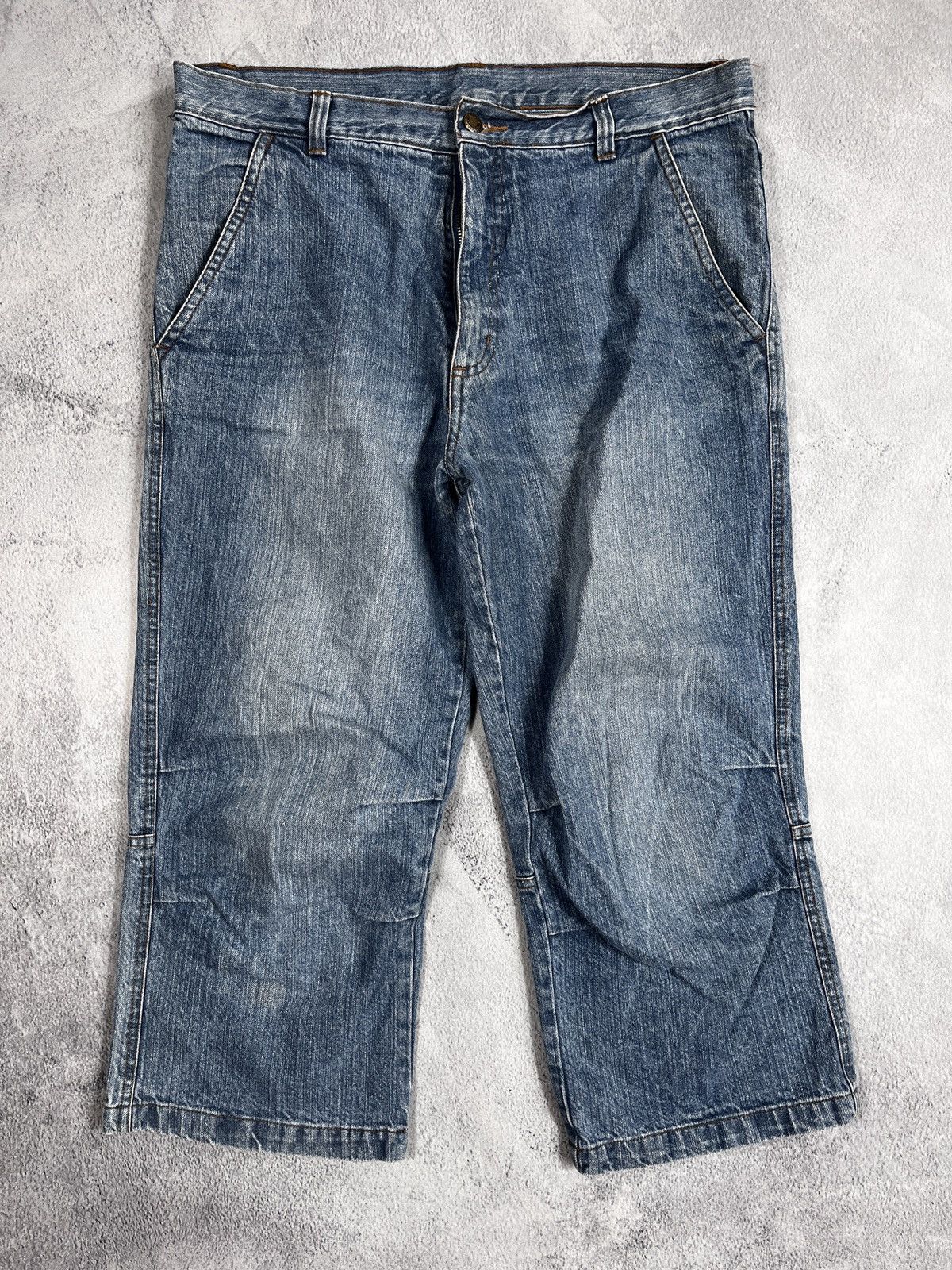 Vintage Vintage 90s 3/4 denim shorts jorts faded rap style size M Size US 32 / EU 48 - 1 Thumbnail