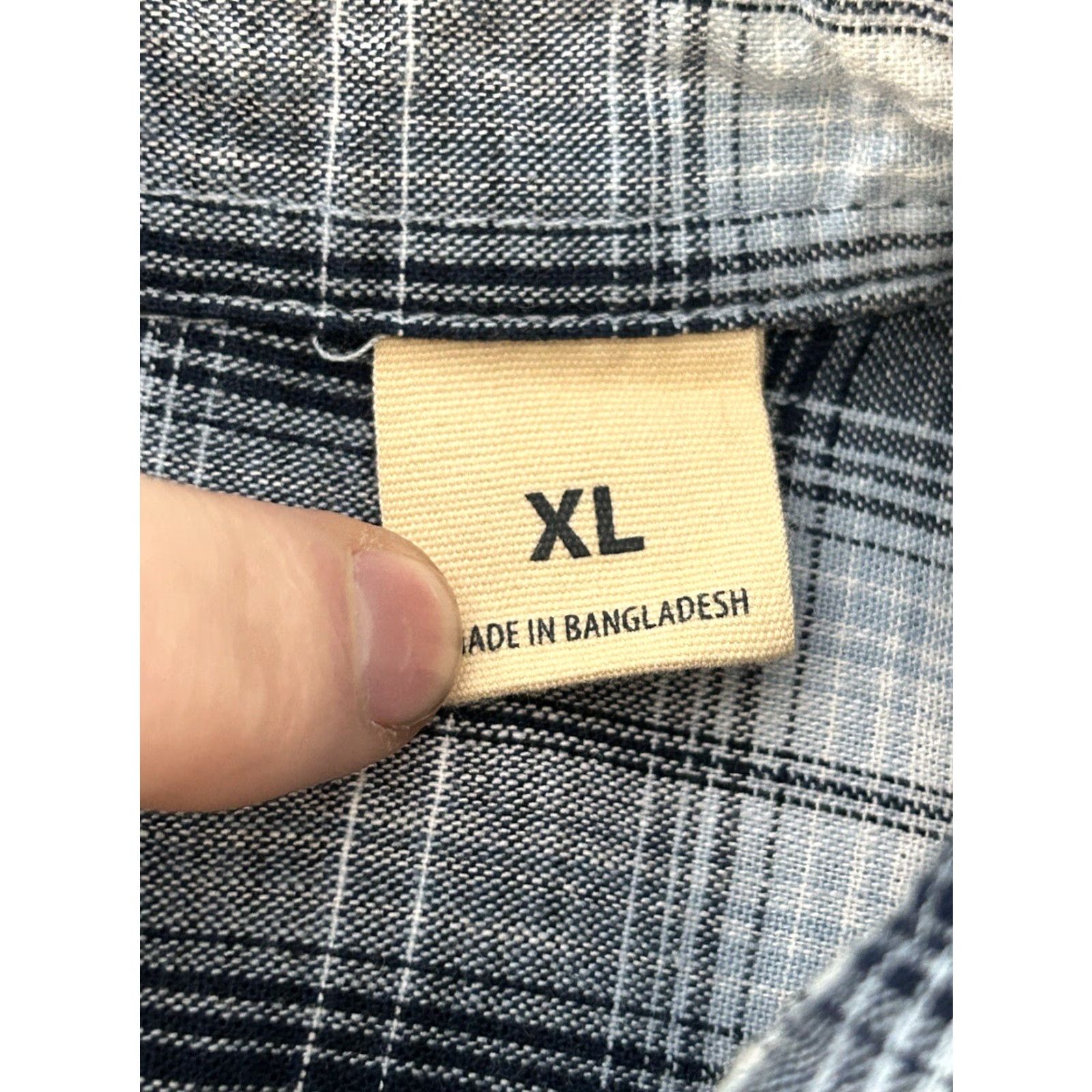 Vintage VINTAGE? RedHead WorkHorse Button-Down Shirt Short Sleeves Blue Plaid XL? Size US XL / EU 56 / 4 - 5 Thumbnail