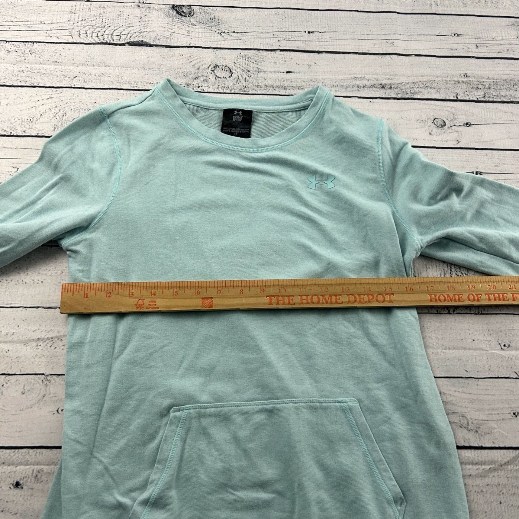 Under Armour Under Armour Coldgear Pullover Sweatshirt Women's Small Blue Kangaroo Pocket Pullover Sweatshirt Women Blue Kangaroo Pocket Coldgear S Blue Womens Size S / US 4 / IT 40 - 4 Thumbnail