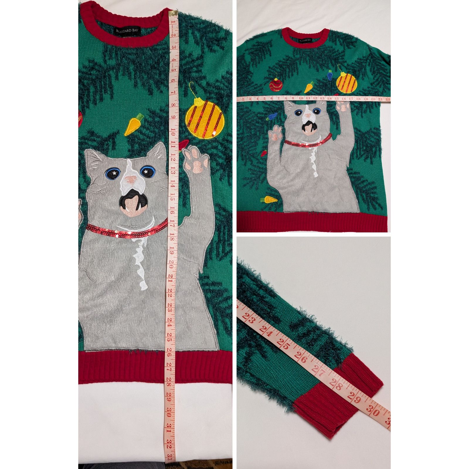Unknown London Blizzard Bay Crazy Cat Lovers Ugly Holiday Christmas Sweater Size US M / EU 48-50 / 2 - 8 Thumbnail