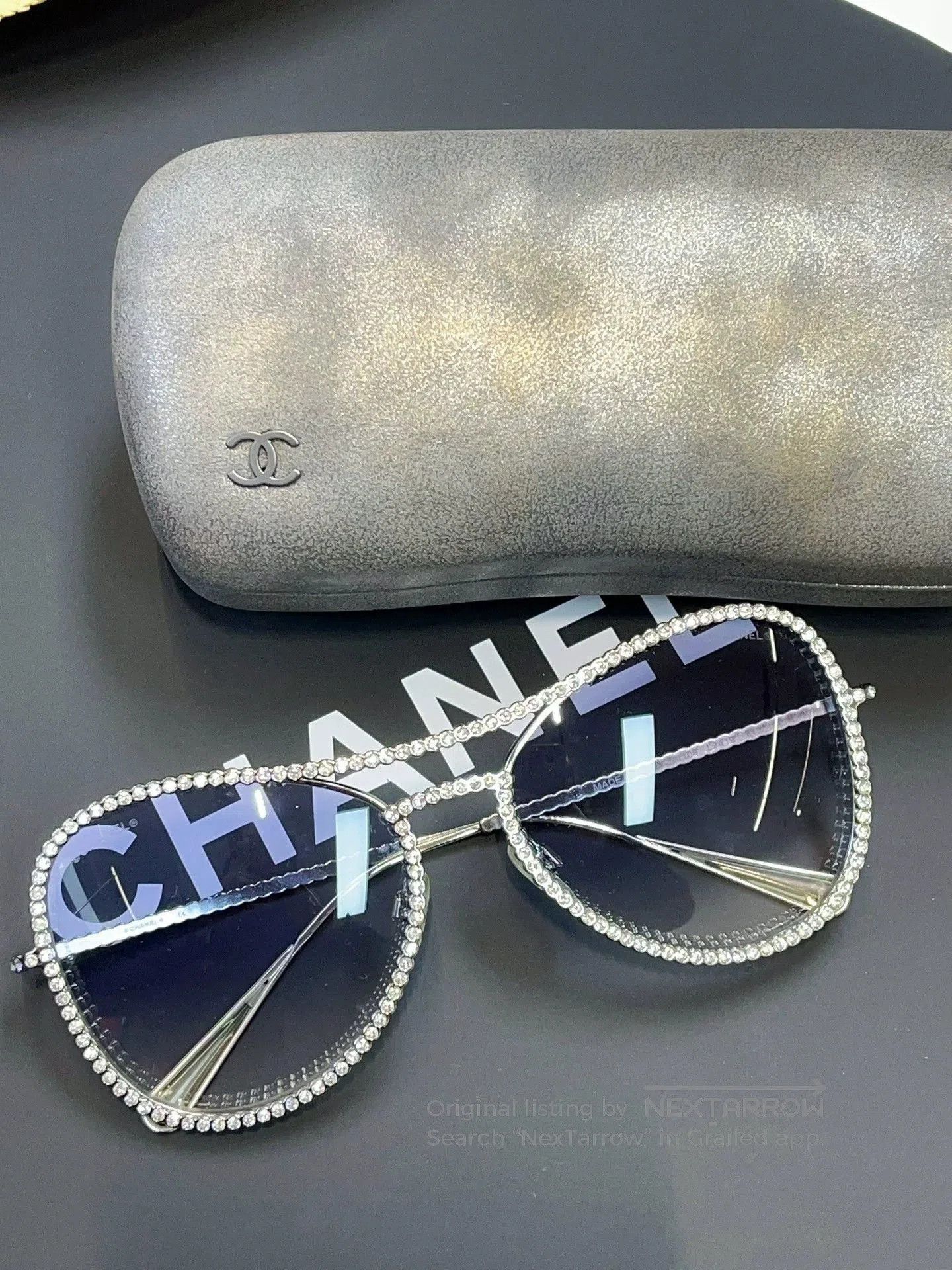 Chanel Chanel Diamond-Trimmed Sunglasses. Size ONE SIZE - 1 Thumbnail