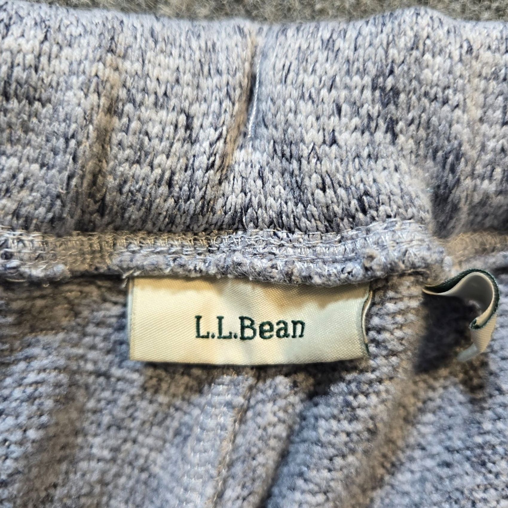 Vintage LL Bean Pants Womens Size Medium Blue Knit Fleece Joggers Pull On Casual Lounge Regular Tall? Needle: No Size 32" / US 10 / IT 46 - 5 Thumbnail