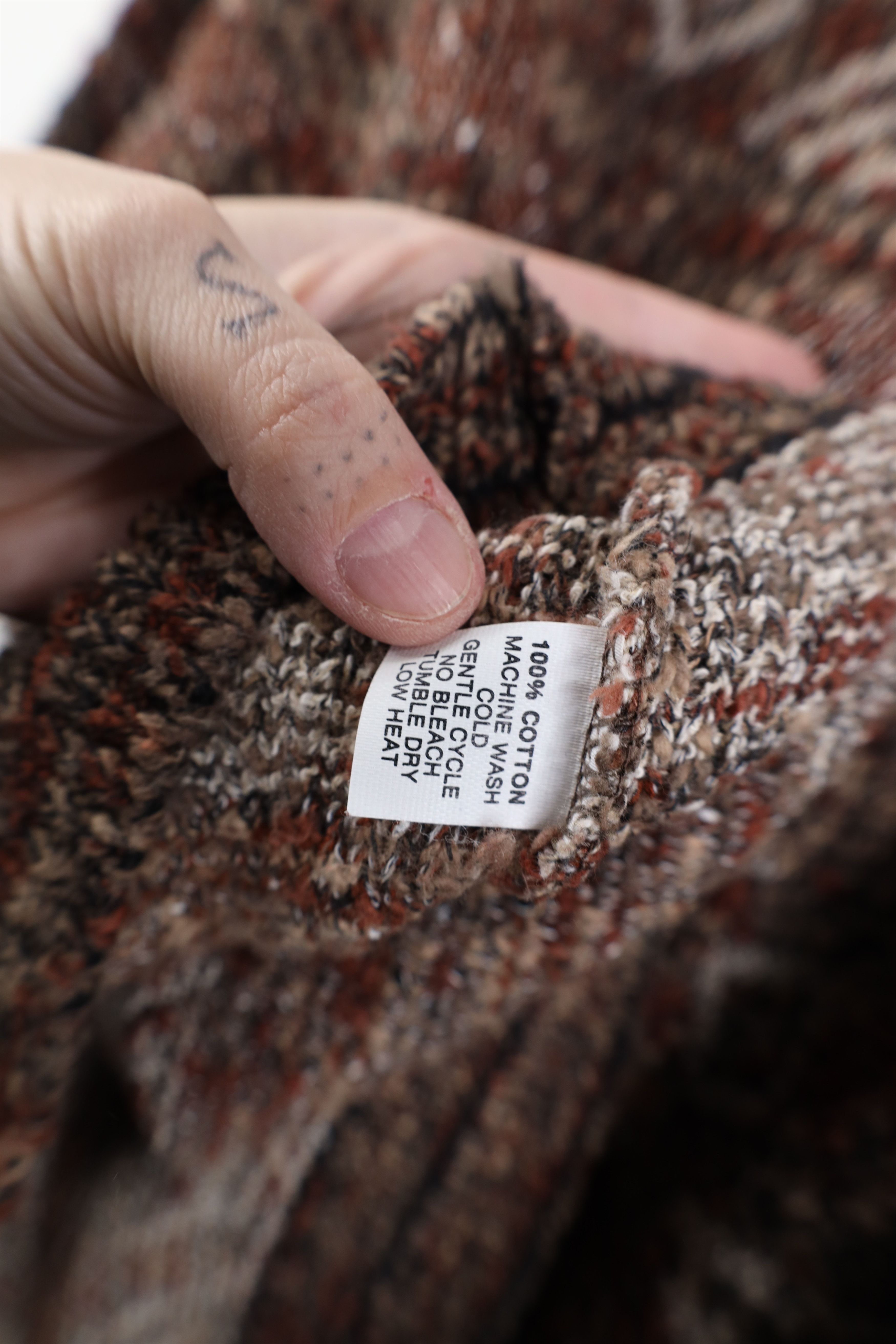 Vintage Vintage 90s Streetwear Geometric Knit Sweater Earth Tone USA Size US M / EU 48-50 / 2 - 8 Thumbnail