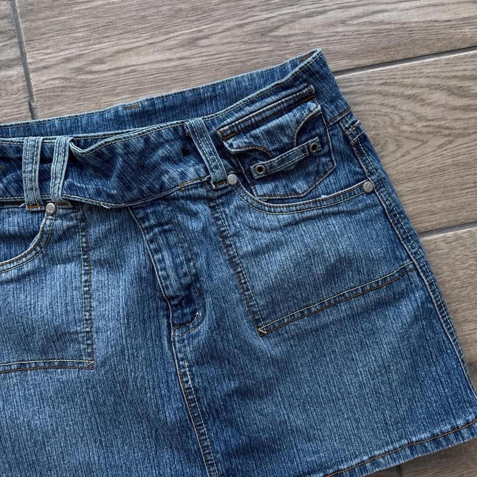 Other Y2K Miss Cocoa Denim Mini Skirt Size 30" / US 8 / IT 44 - 7 Thumbnail