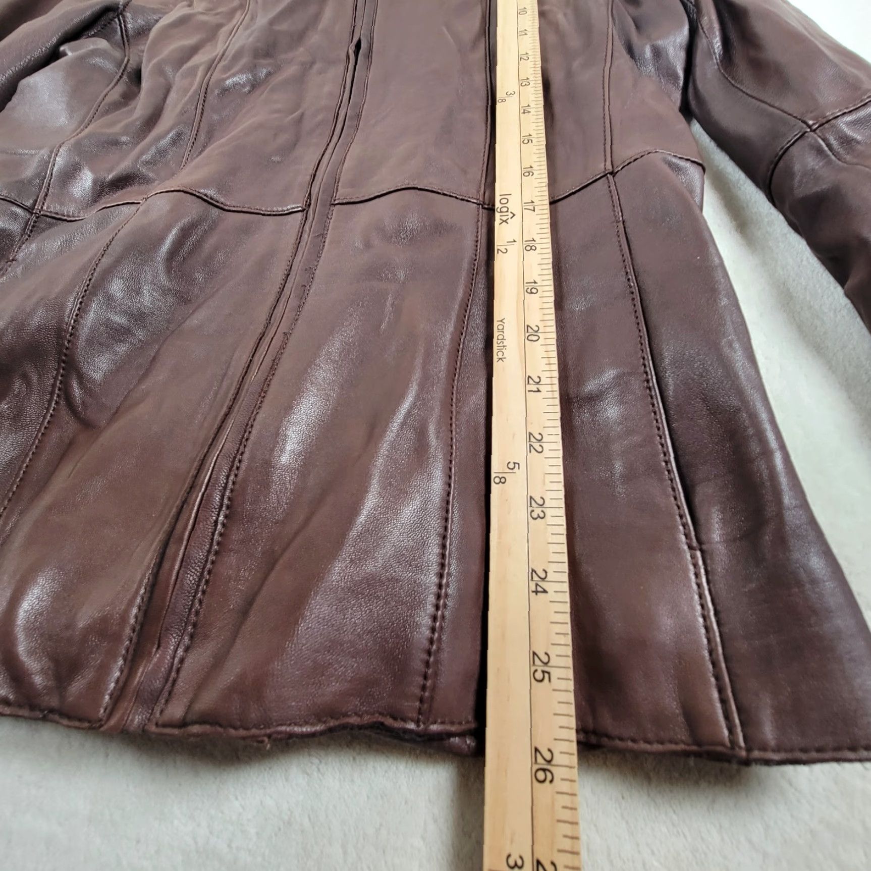 Vintage VINTAGE Marc New York Women's M Brown Leather Zip Up Jacket Size M / US 6-8 / IT 42-44 - 6 Thumbnail