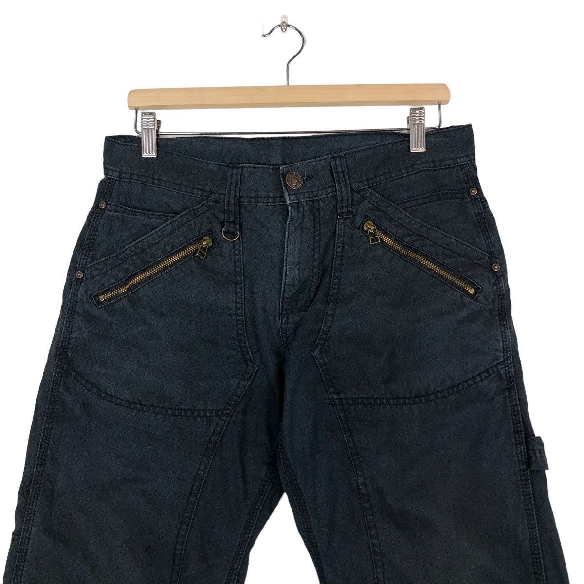Hysteric Glamour 🔥Vintage Biker Pants Bondage Parachute Double Pocket Size US 32 / EU 48 - 3 Thumbnail