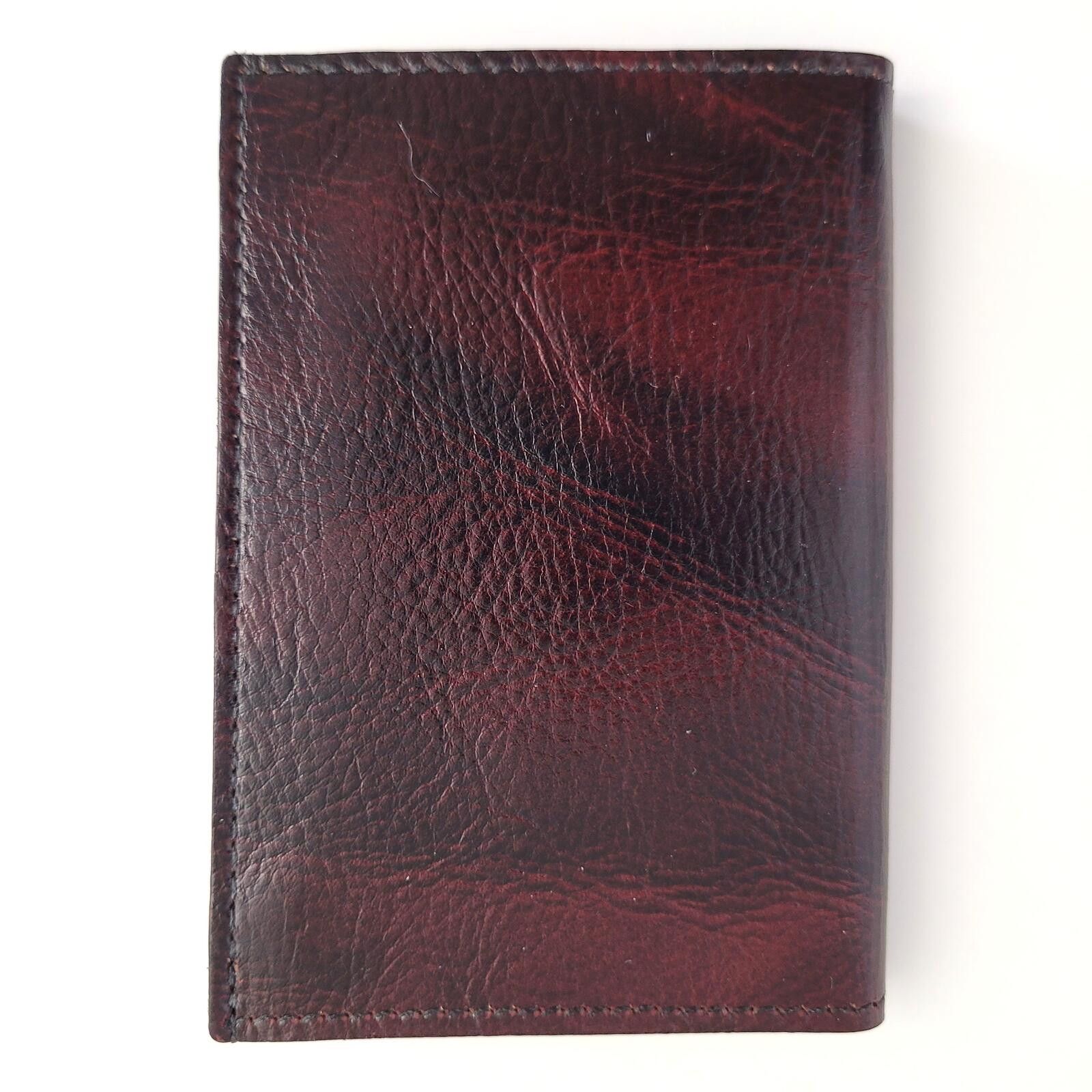 Other Genuine Leather Tri-Fold Wallet Black Brown Marbled Finish Size ONE SIZE - 1 Thumbnail