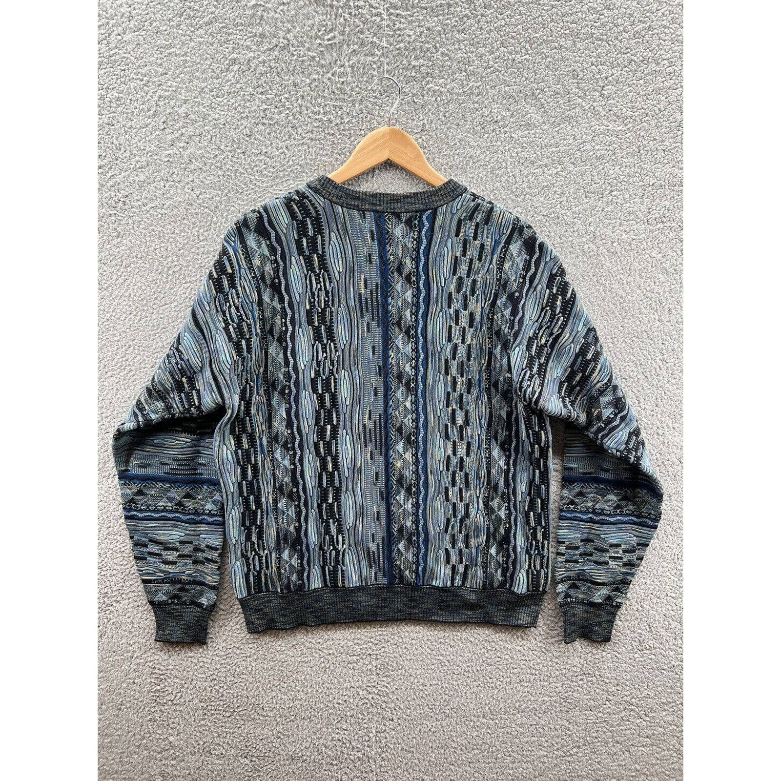 90s Vintage Oversized Norm hotsell Thompson Coogi Style 3D Knit Men's Sweater.