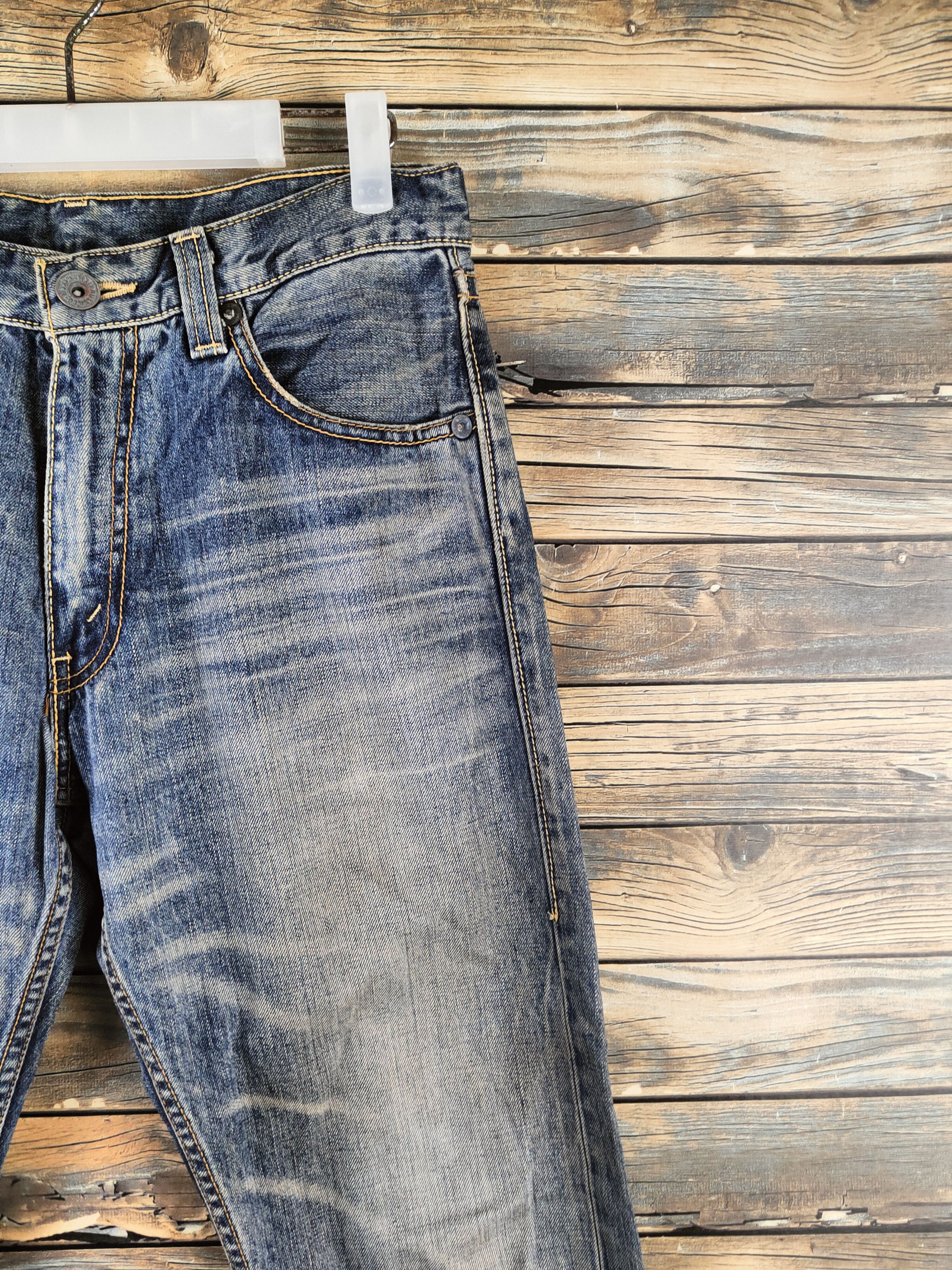 Levi's 507 Levi's Blue Distressed Ripped denim Jeans #S2813 Size US 30 / EU 46 - 5 Thumbnail