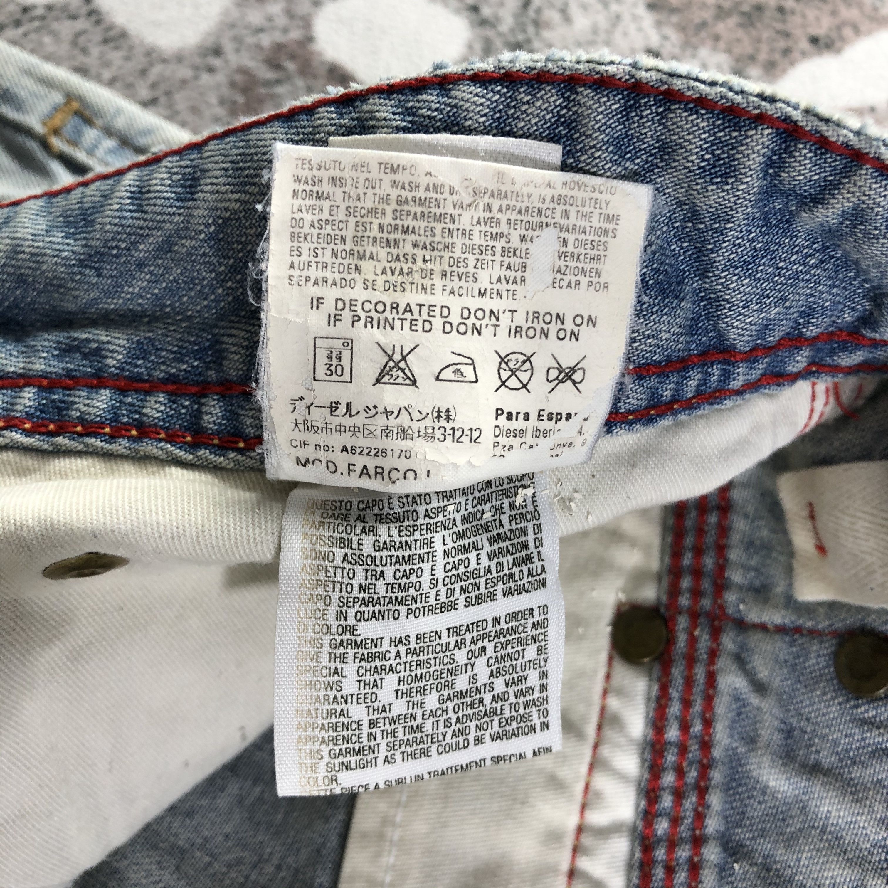 Diesel Diesel Jeans Faded Blue Denim KJ2467 Size US 30 / EU 46 - 11 Thumbnail