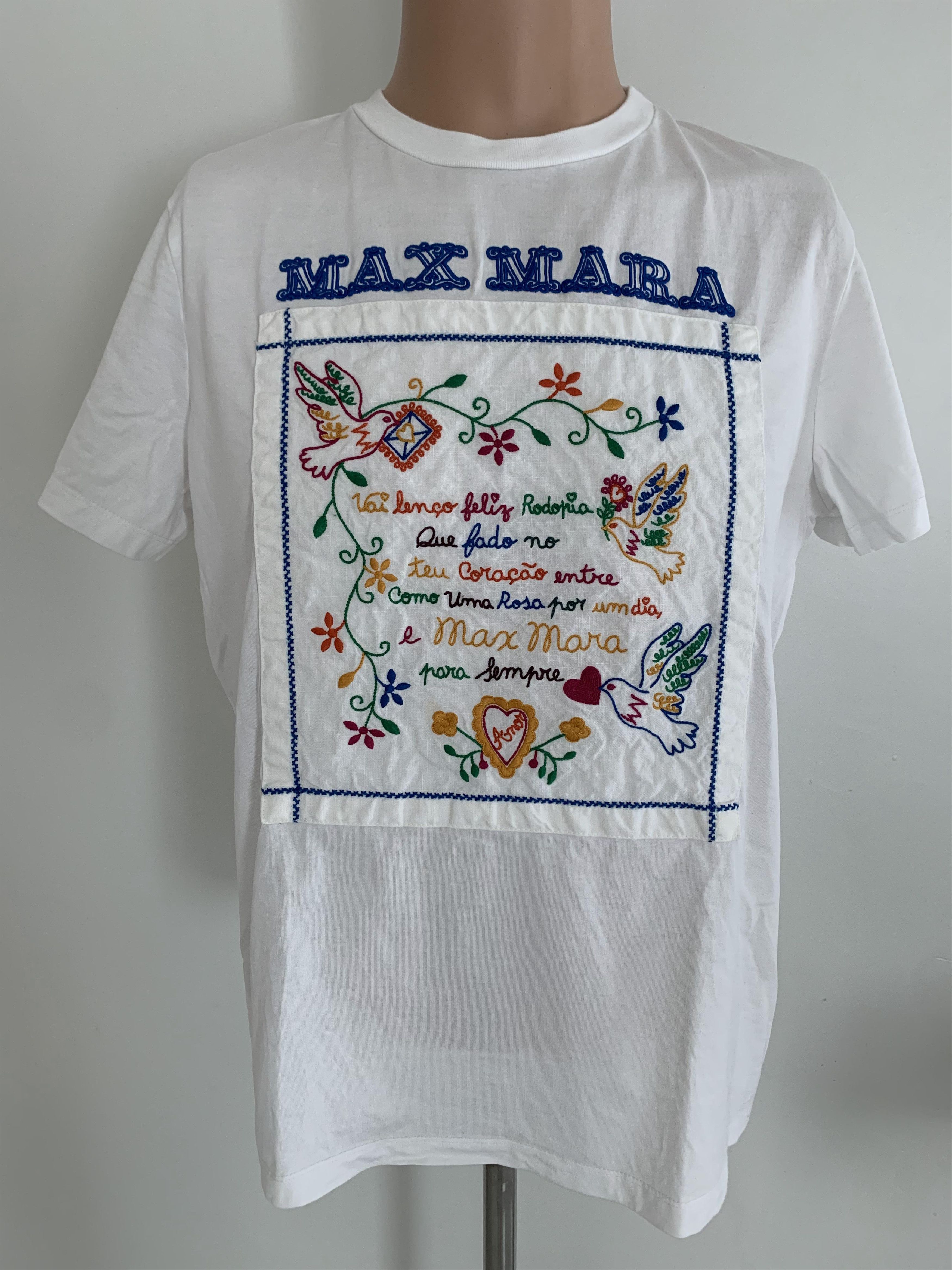 Designer × Max Mara Max Mara Embroidery Graphic Patterned t-shirt Size S / US 4 / IT 40 - 1 Thumbnail