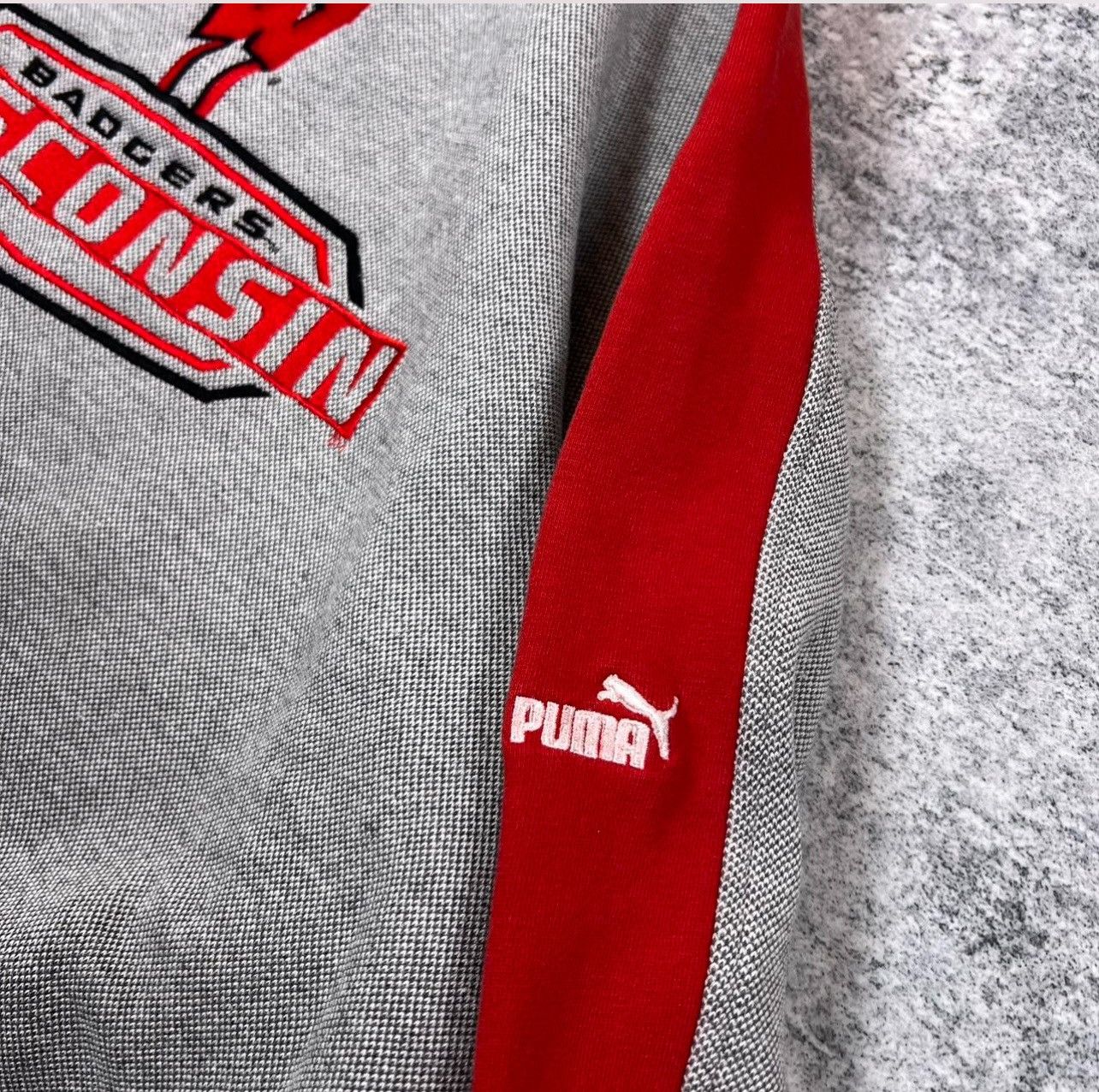 Puma × Vintage Vintage Wisconsin Badgers Waffle Knit Crewneck Sweatshirt Size US XL / EU 56 / 4 - 4 Thumbnail