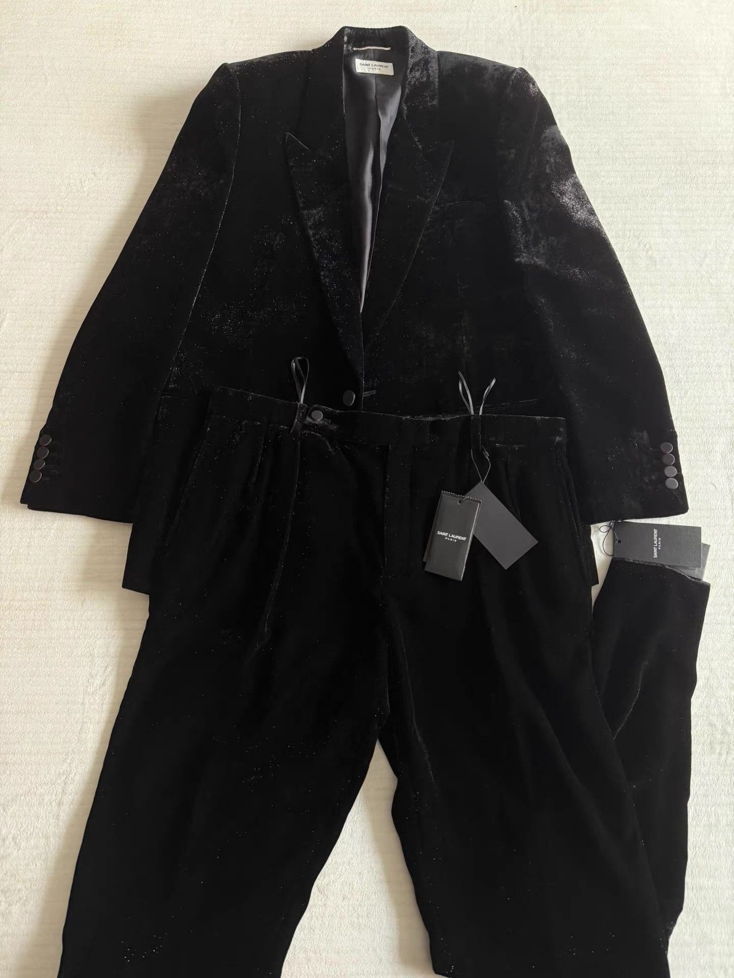 Saint Laurent Paris Saint Laurent 23 Autumn and Winter Shiny Velvet Suit K33 Size US M / EU 48-50 / 2 - 4 Thumbnail