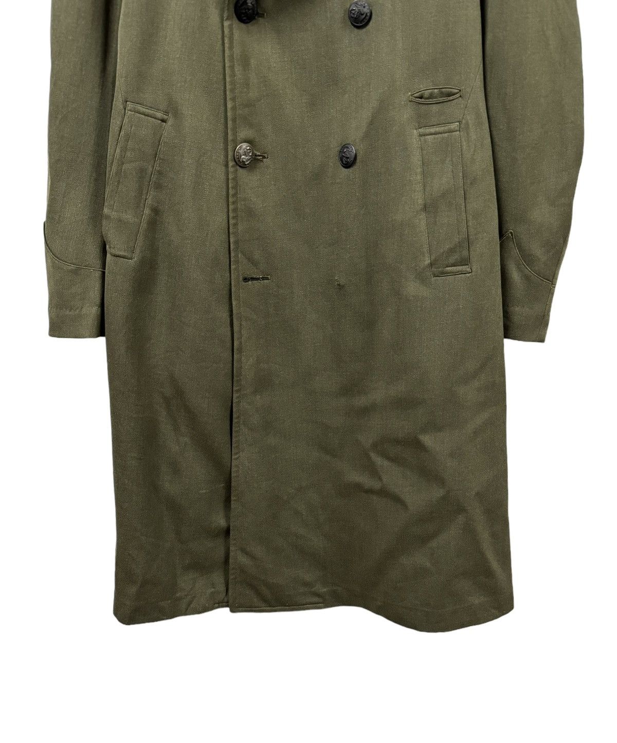 Vintage Vtg🔥60’s USMC Marine Cops Trench Overcoat Seige Green Jacket Size US M / EU 48-50 / 2 - 6 Thumbnail
