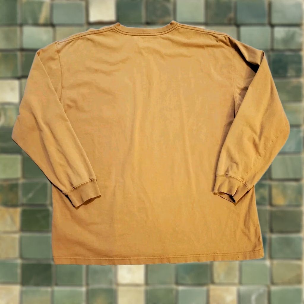 Carhartt VINTAGE Carhartt T-Shirt XL Brown Y2K Loose Fit Long sleeve Logo Pocket Men Size US XL / EU 56 / 4 - 1 Thumbnail
