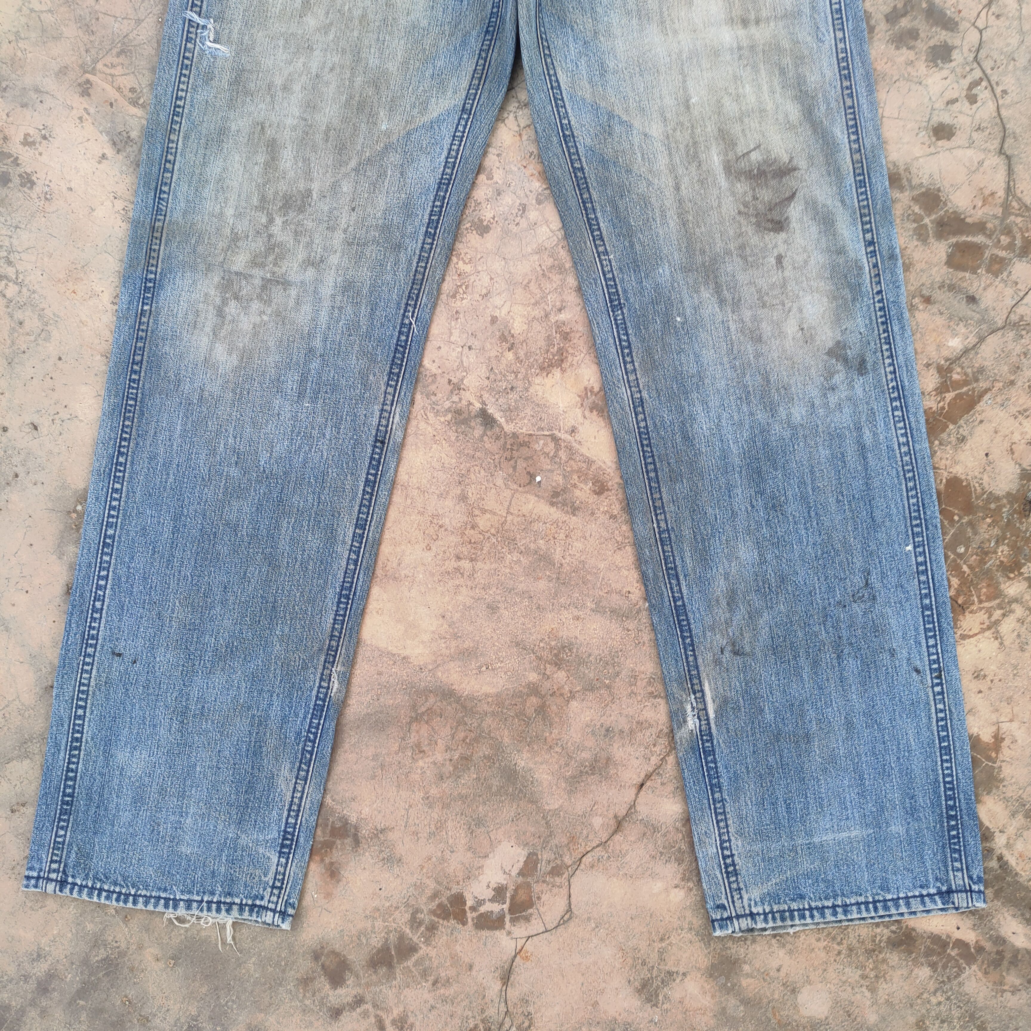 JW Anderson × Uniqlo J.W.ANDERSON x UNIQLO FADED RUSTY DIRTY JEANS DENIM PANTS Size US 30 / EU 46 - 4 Thumbnail