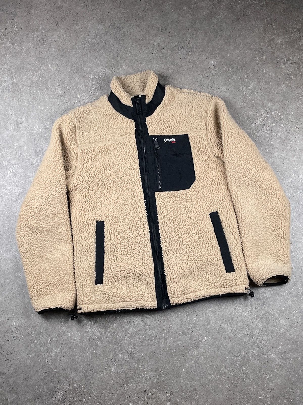 Schott Schott vintage retro beige Sherpa 90s Size US S / EU 44-46 / 1 - 1 Thumbnail