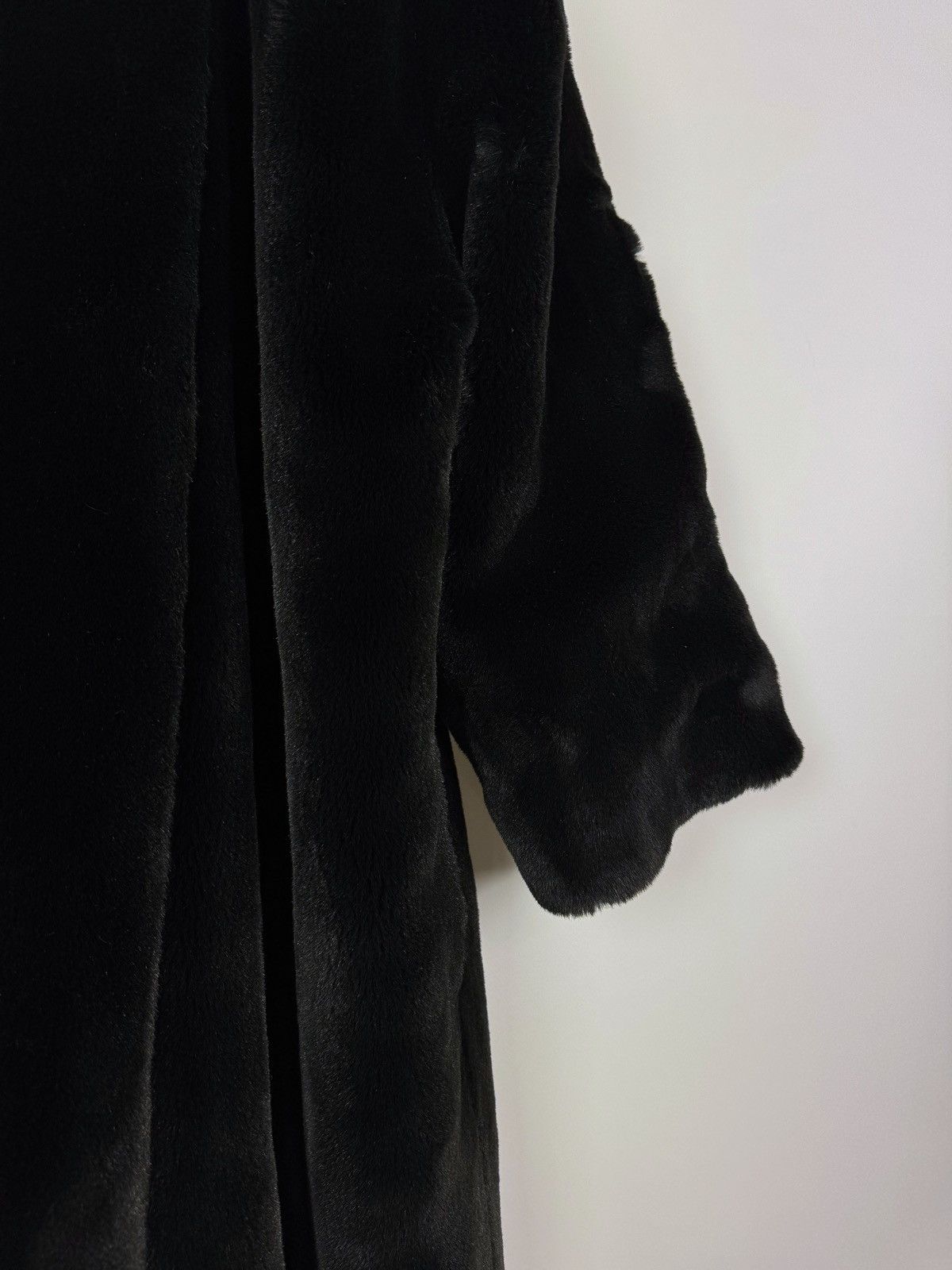 Sonia Rykiel Sonia Rykiel Paris Faux-Fur Maxi Length Black Overcoat Size ONE SIZE - 10 Thumbnail