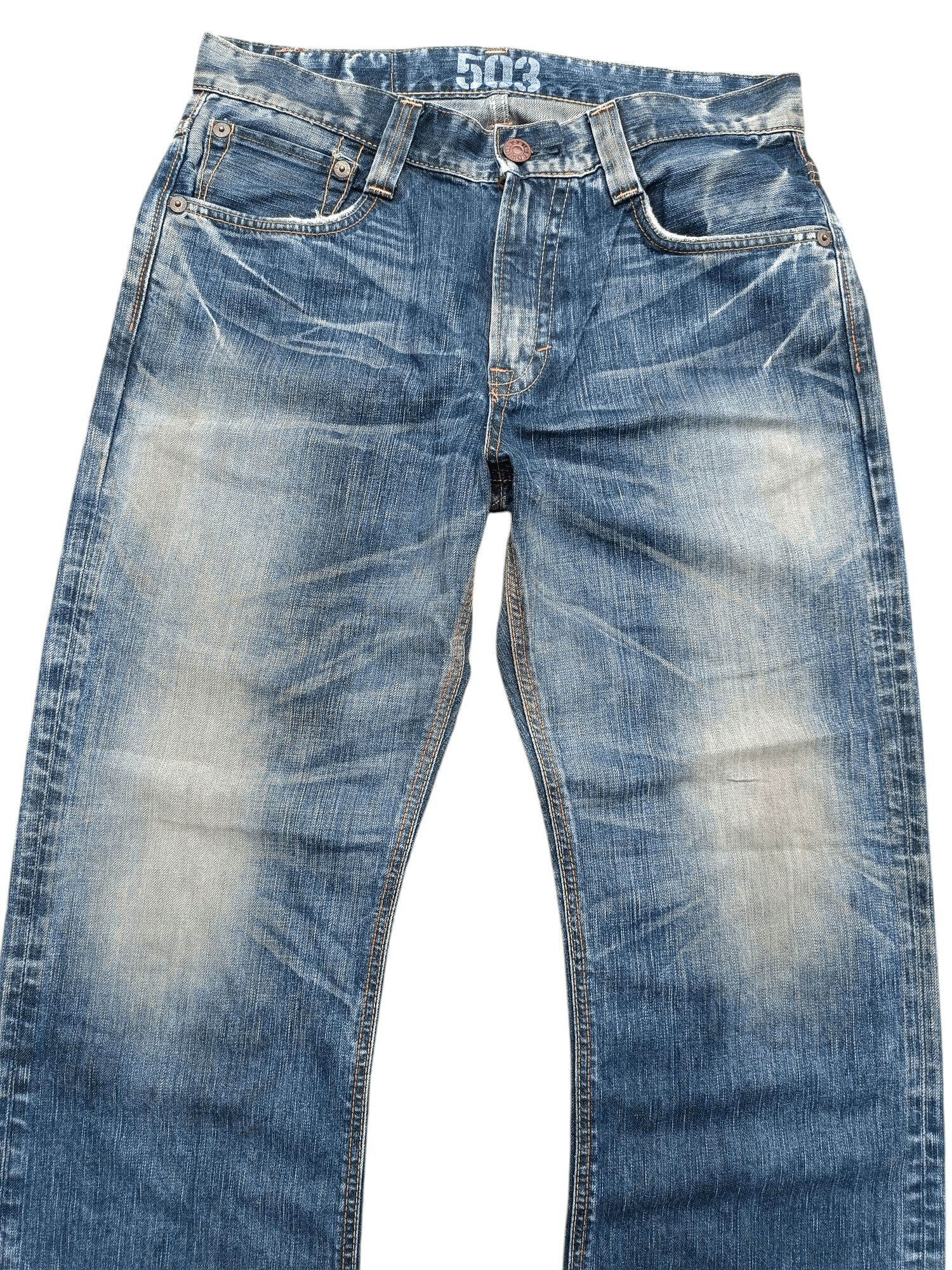 Beauty Beast Vintage Edwin 503 Loose Baggy Faded Dirty Style Denim Size US 34 / EU 50 - 8 Thumbnail