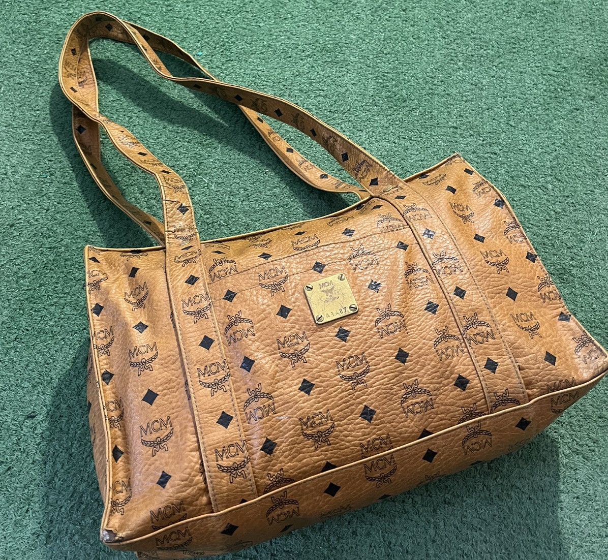 MCM MCM Monogram Leather Tote Bag Vintage Size ONE SIZE - 4 Thumbnail