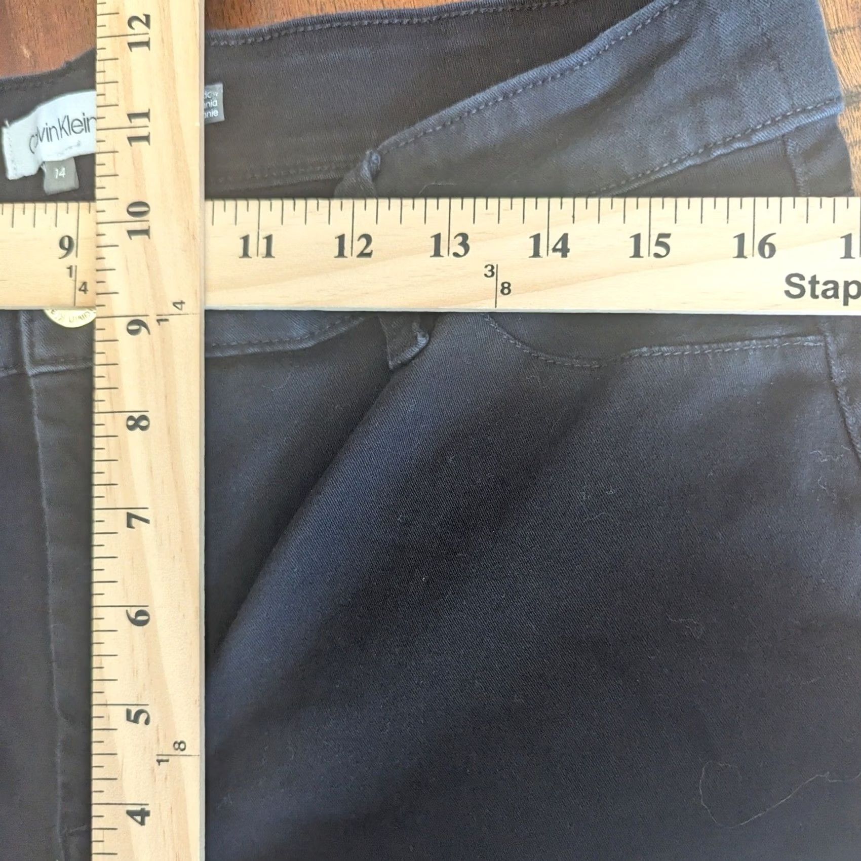 Calvin Klein Calvin Klein Womens Black Skinny Ankle Pants Sz 14 Stretch Slim Fit Size 36" / US 14 / IT 50 - 7 Thumbnail