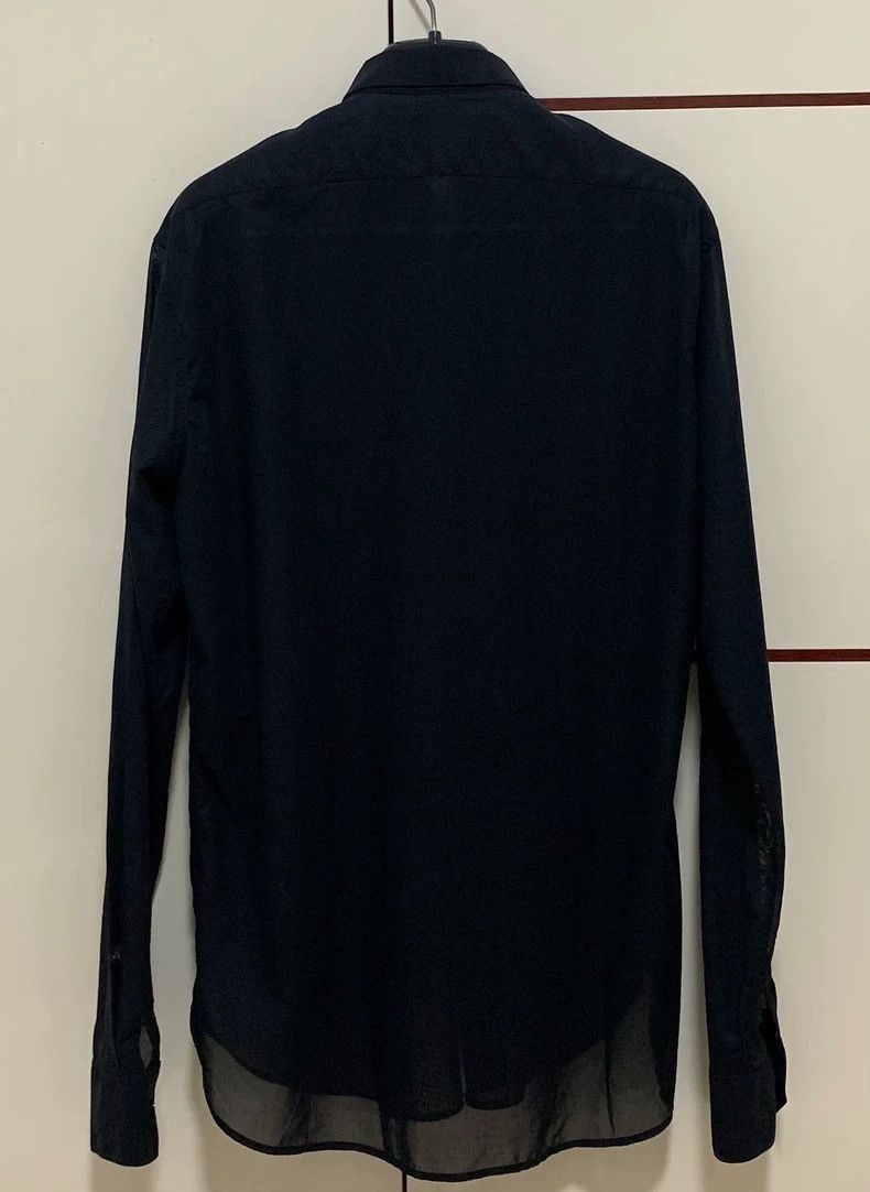 Saint Laurent Paris Saint Laurent Paris Saint Laurent Black Sheer Henley Shirt Size US M / EU 48-50 / 2 - 2 Thumbnail