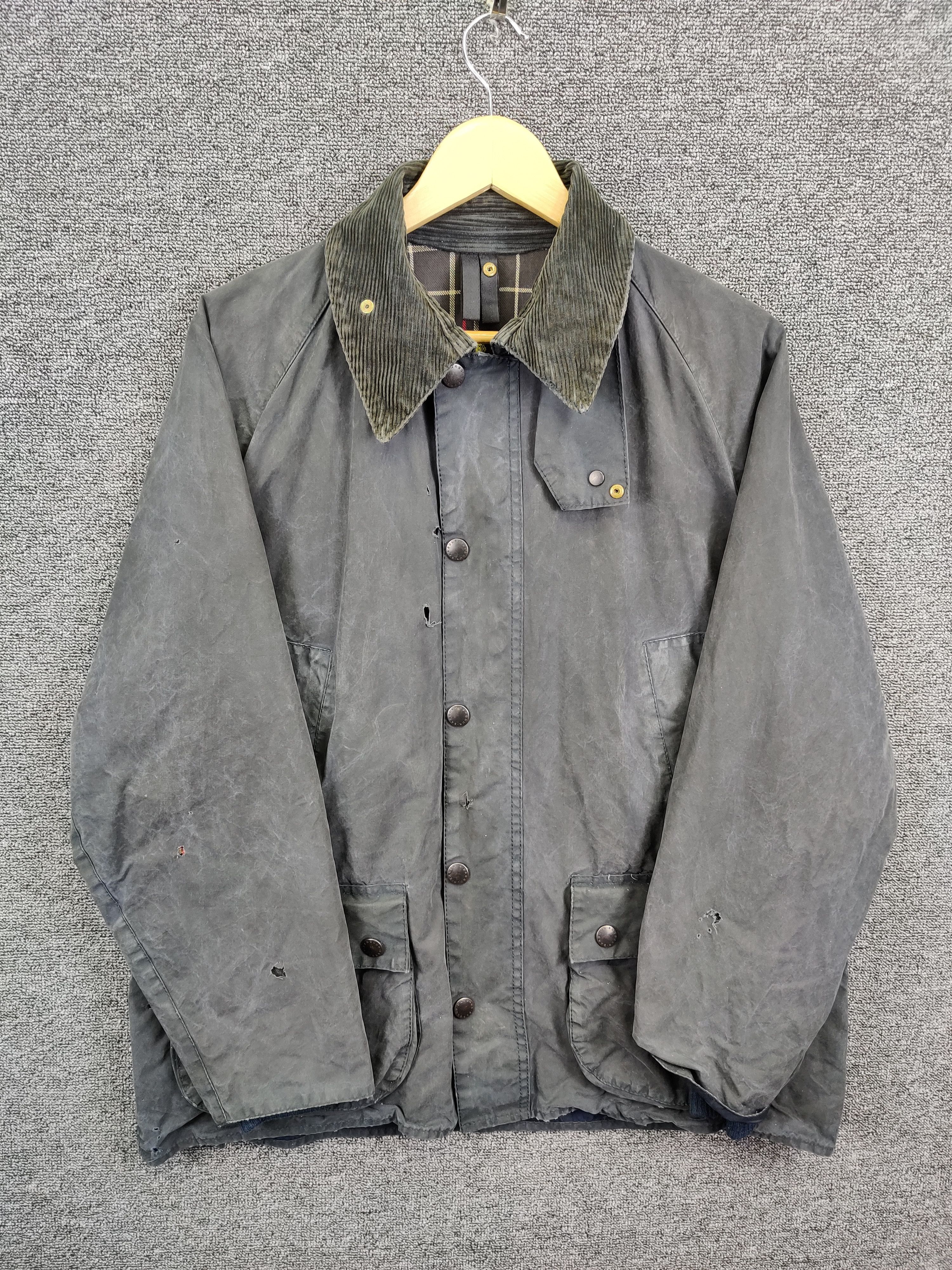 Barbour Vintage Thrashed Barbour Care Bedale Waxed Jacket Size US L / EU 52-54 / 3 - 1 Thumbnail
