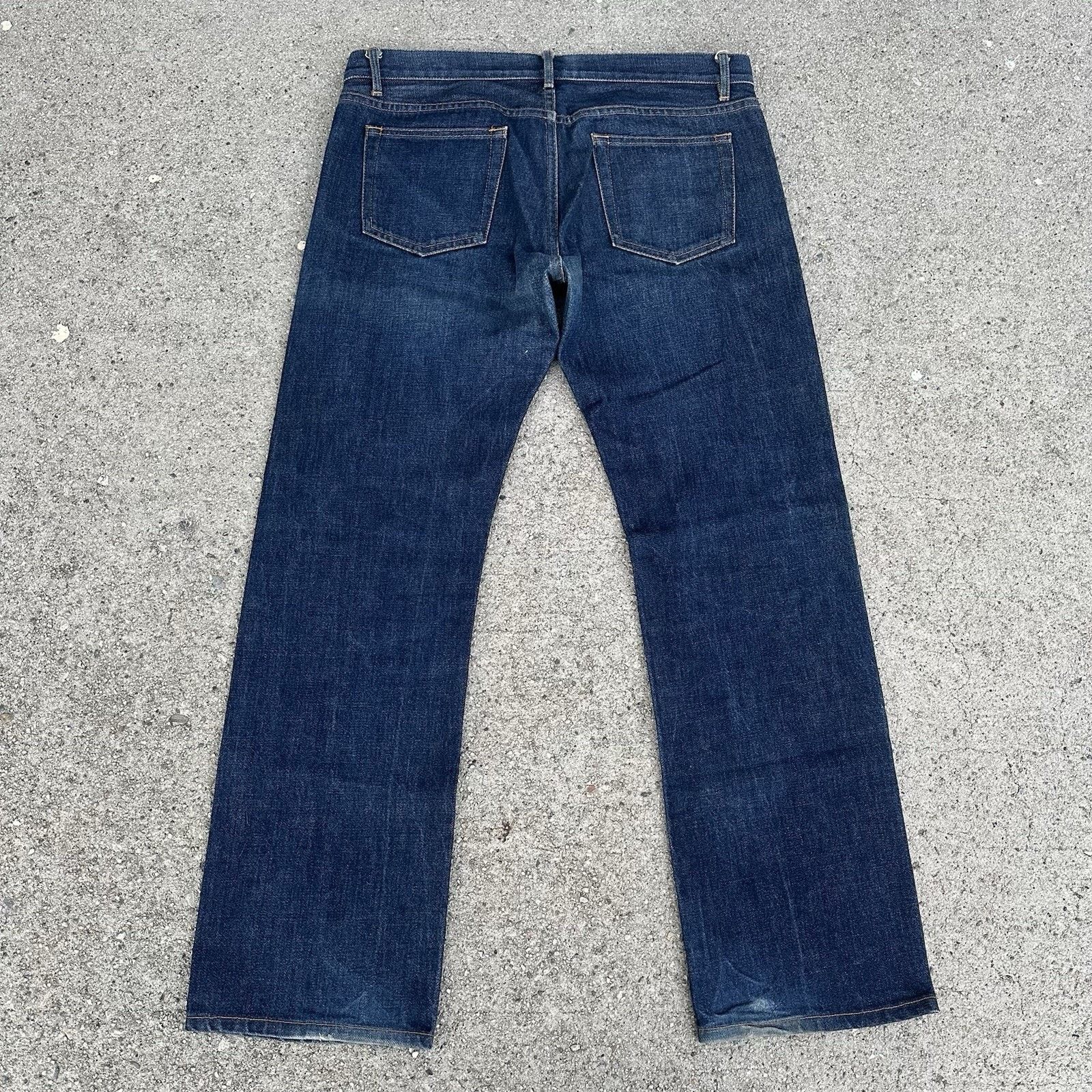 A.P.C. APC Dark Wash Raw Selvedge Denim Jeans Size 31 Actual 34x30 Size US 31 - 4 Thumbnail