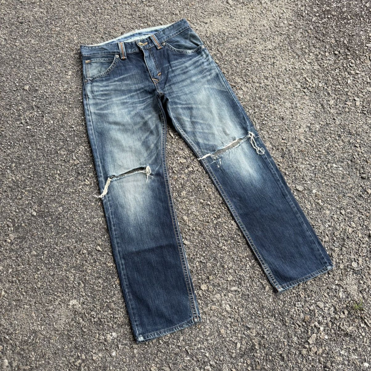 Edwin VINTAGE EDWIN RIPPEP KNEE FADED JEAN DENIM PANTS Size US 32 / EU 48 - 2 Thumbnail