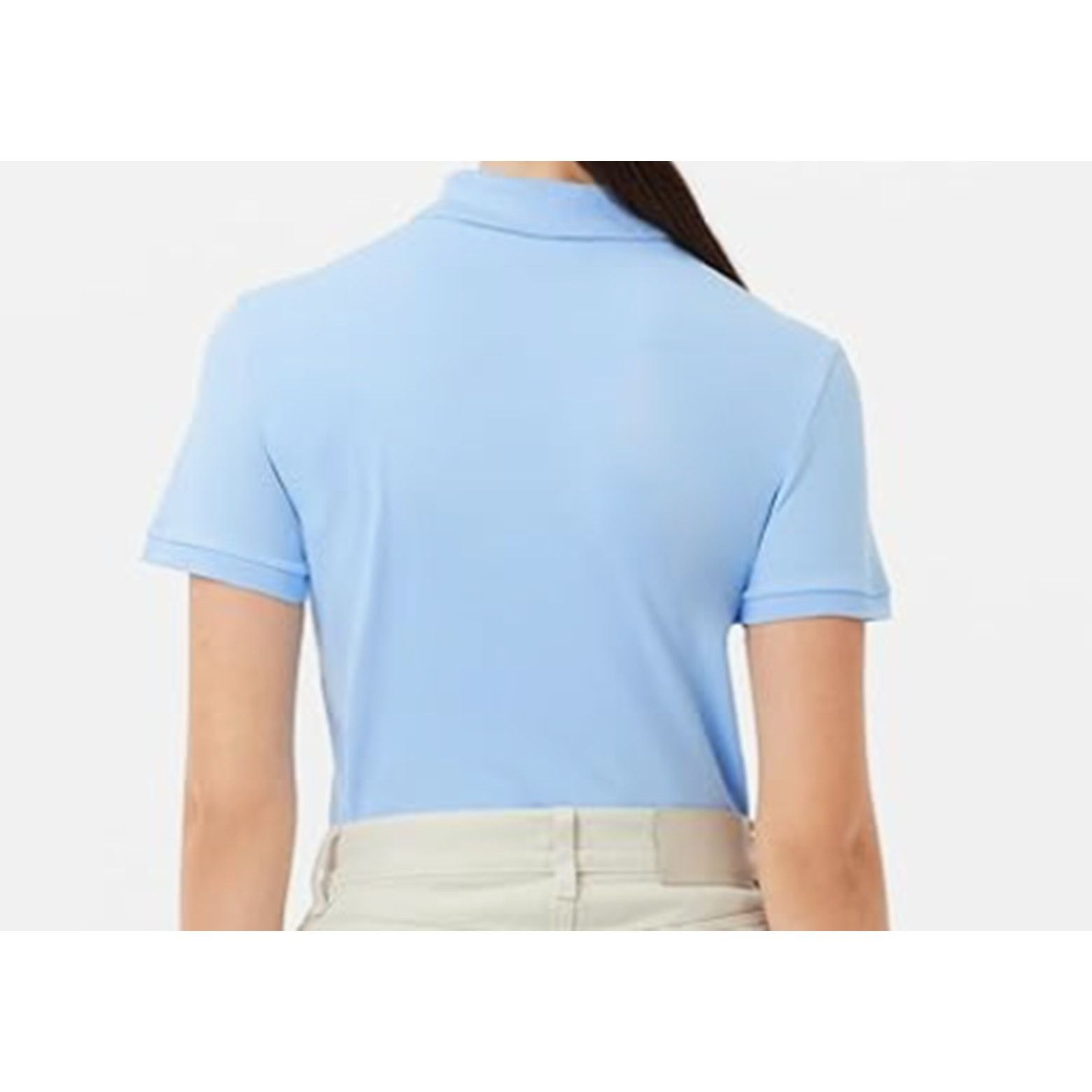 Lacoste Lacoste Women's Slim Fit Stretch Mini Pique Polo Blue 2 Size XS / US 0-2 / IT 36-38 - 4 Thumbnail