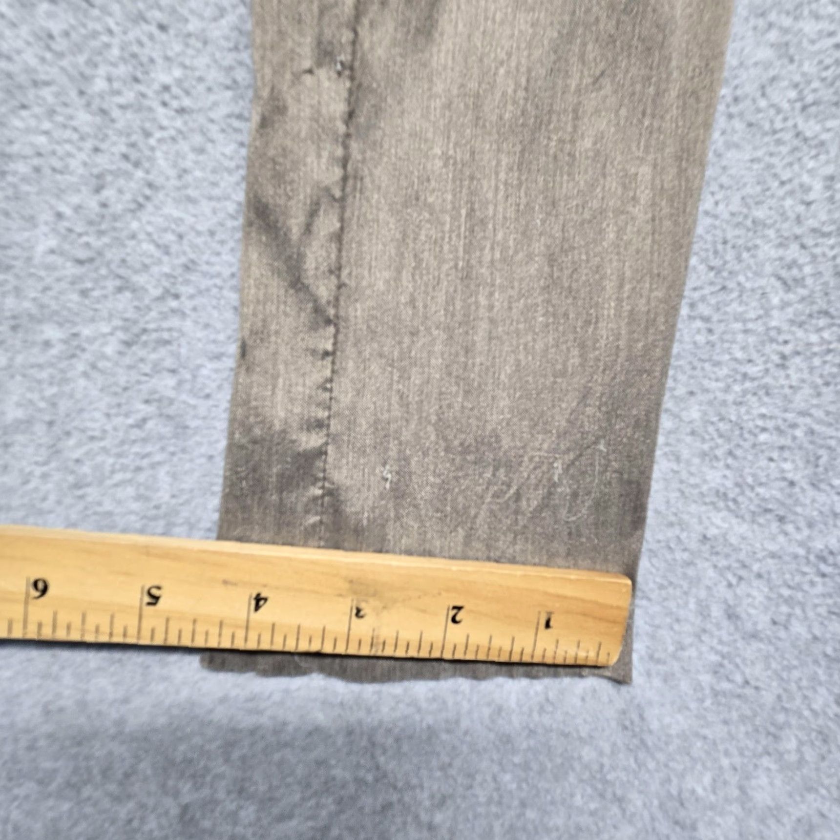 Vintage Dušan Dress Pants Womens L Beige Silk Blend Skinny Leg Stretch Made In Italy Size 36" / US 14 / IT 50 - 7 Thumbnail