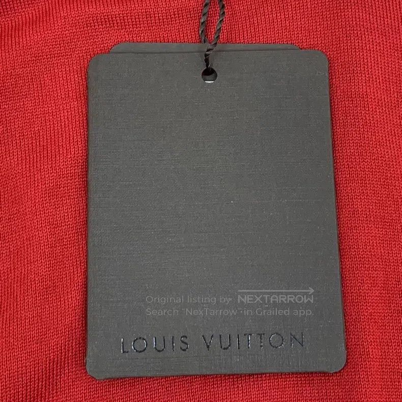 Louis Vuitton Louis Vuitton Red lace design wool V-neck short sleeve T-s Size M / US 6-8 / IT 42-44 - 6 Thumbnail
