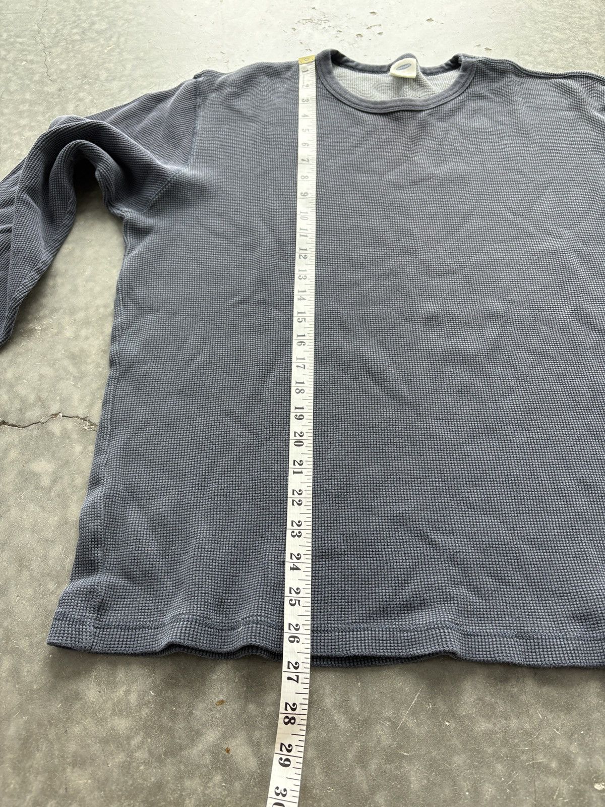 Old Navy Vintage Y2K Faded Blue Thermal Longsleeve Boxy Fit Size US XL / EU 56 / 4 - 6 Thumbnail