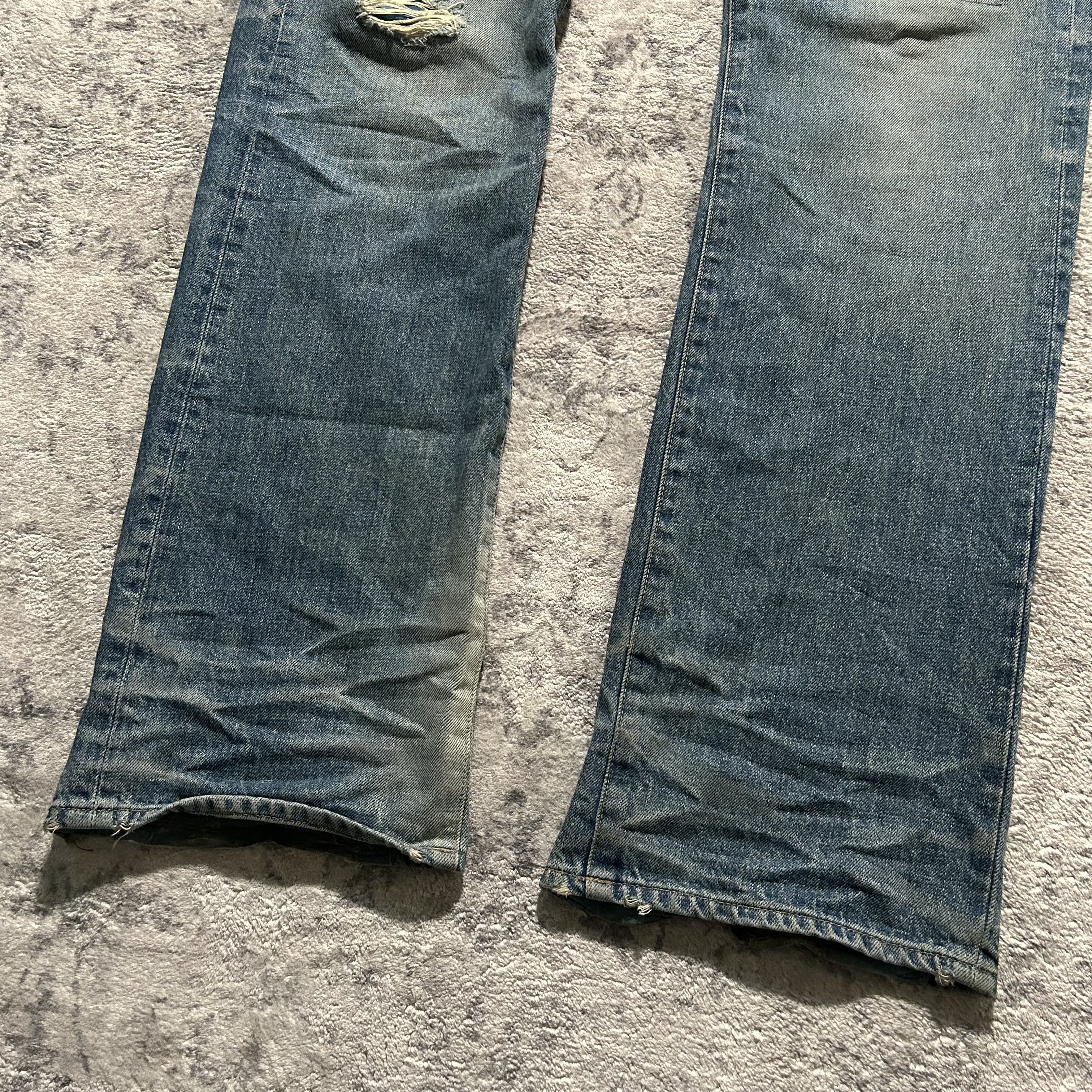 Isamu Katayama Backlash Isamu Katayama Backlash Leather Repaired Jeans Size US 33 - 4 Thumbnail