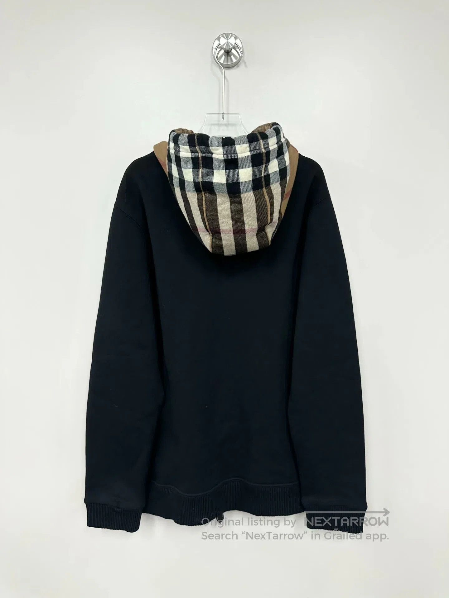 Burberry Burberry Black Zipper Plaid Hooded Sweatshirt Jacket| Size L / US 10 / IT 46 - 2 Thumbnail
