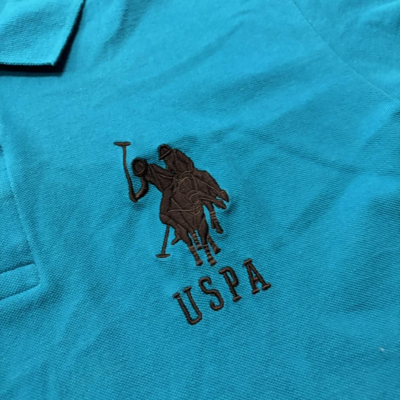 U.S. Polo Assn. × Vintage Crazy Vintage Y2K/2000s Blue U.S. Polo Assn. Streetwear Chief Keef Style Polo Shirt! Size US L / EU 52-54 / 3 - 4 Thumbnail